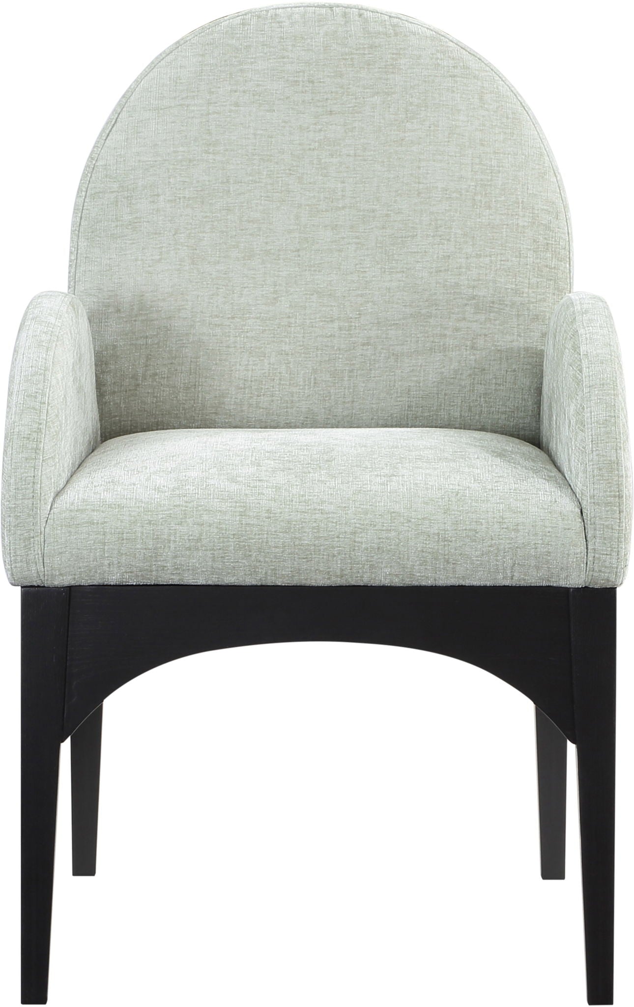 Waldorf - Chenille Dining Arm Chair With Black Legs