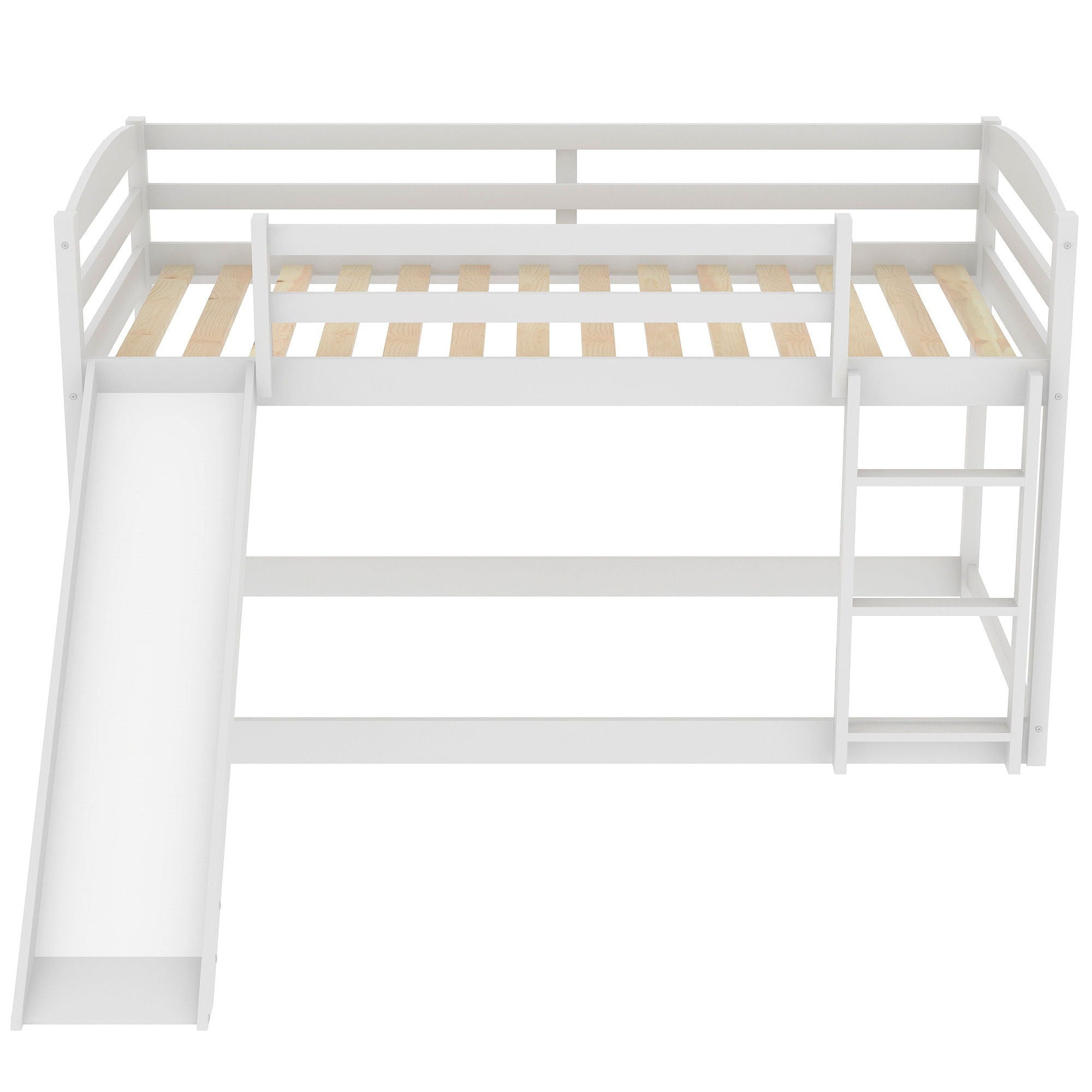 Durable Bunk Bed With Convertible Slide And Ladder