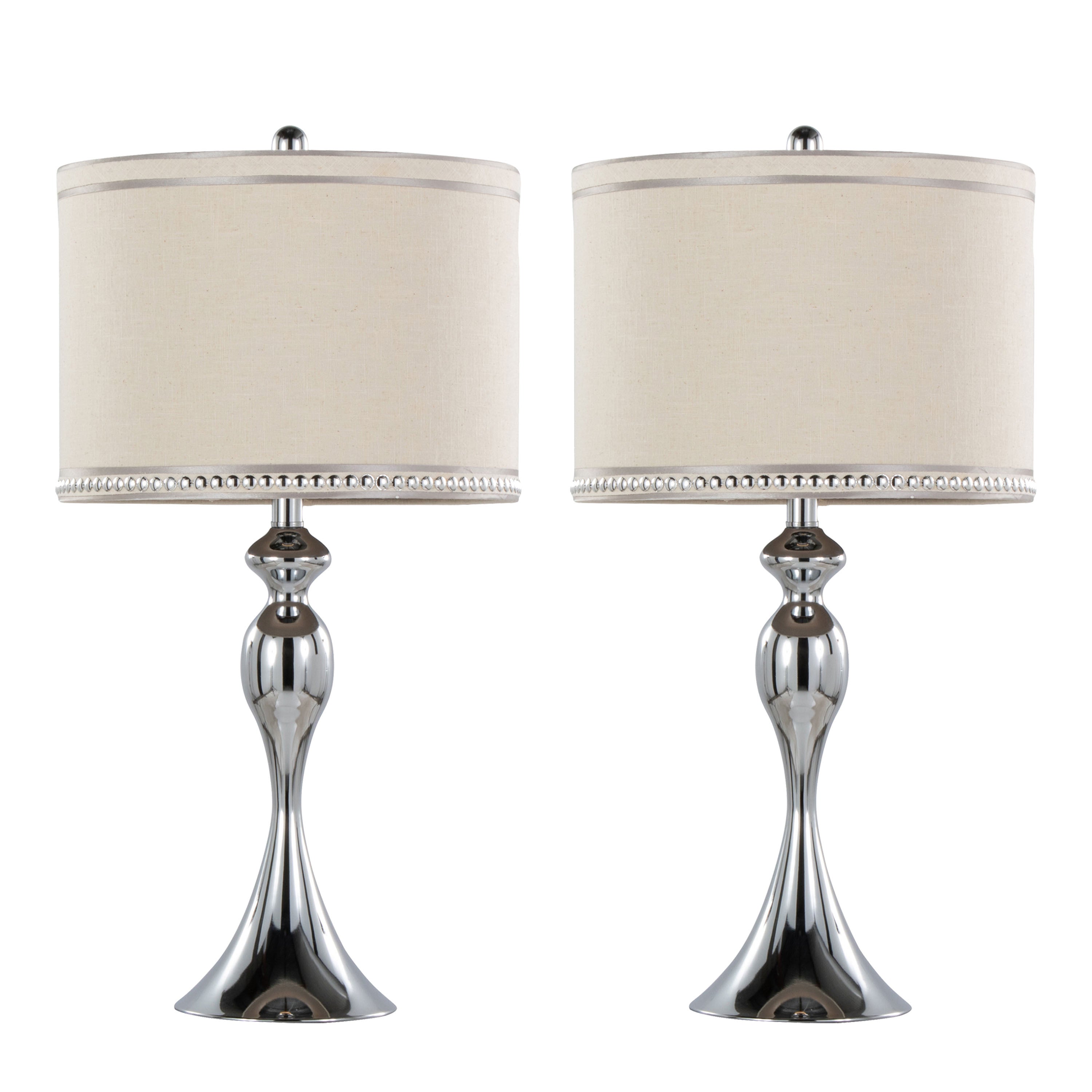 Ashland 27" Contemporary Metal Table Lamp - Set of 2