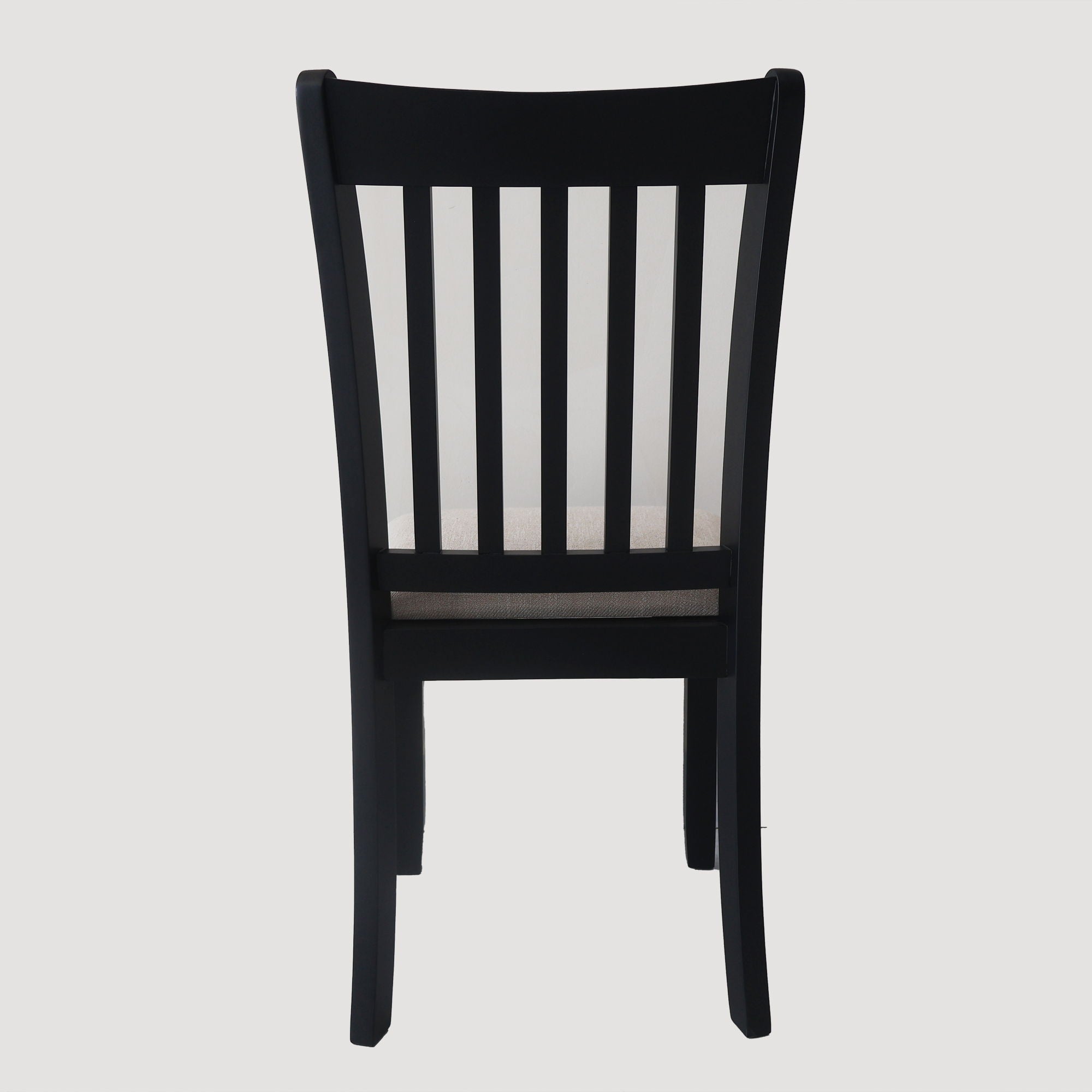 Modern Dining Chair, Wooden Back, Cushion Seats (Set of 2)