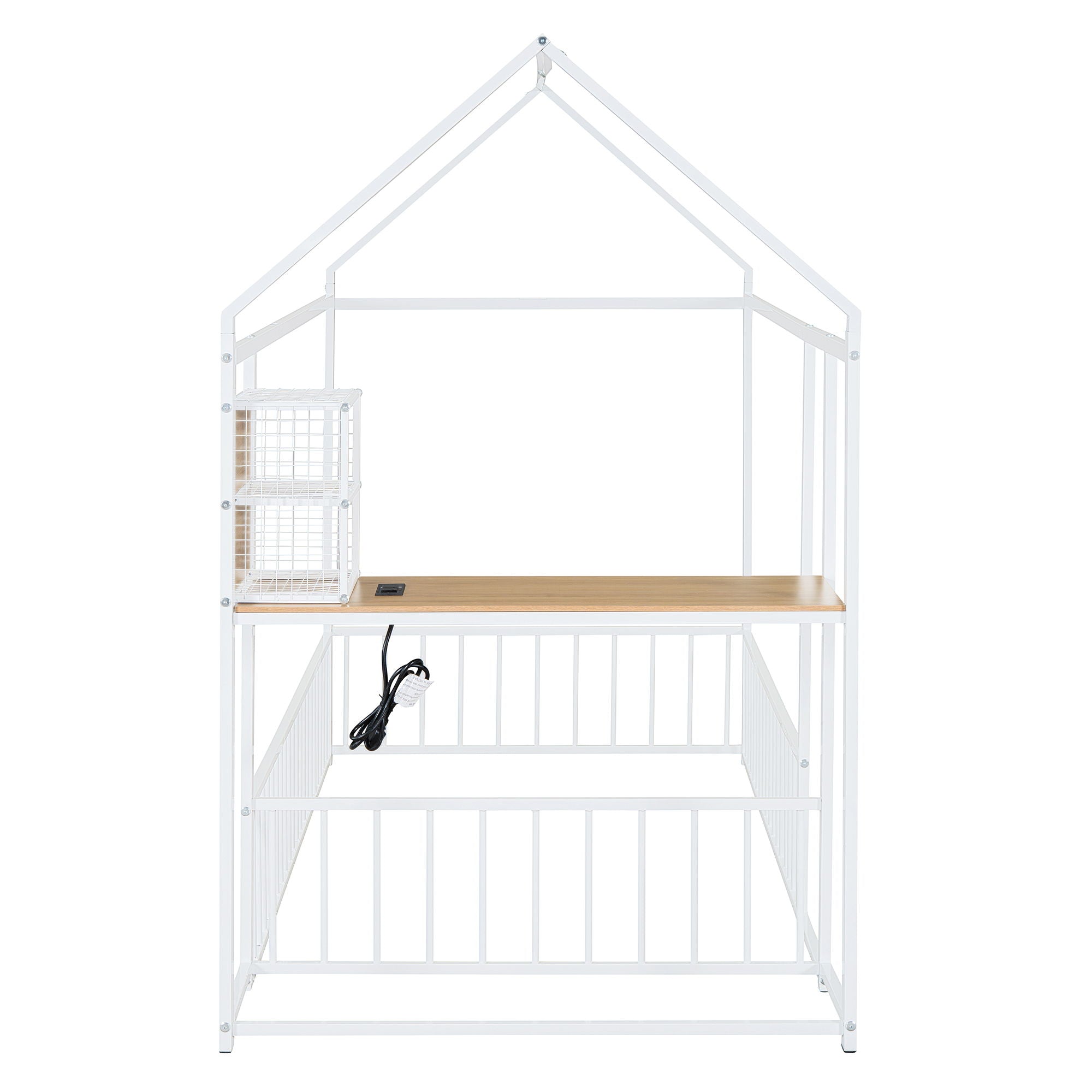 House Frame With Desk, Shelves, Power Outlets And USB Ports