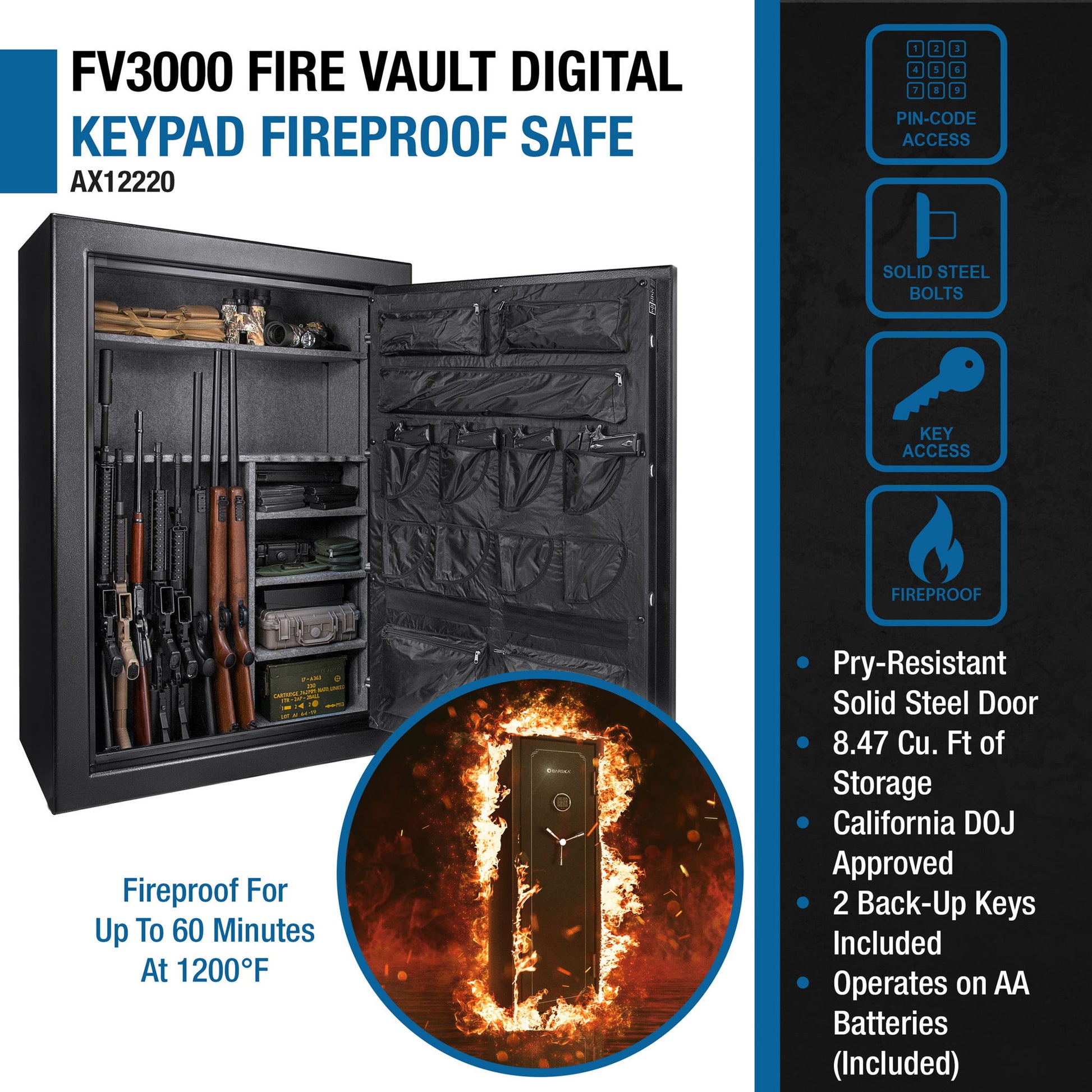 Tall Fireproof Protection Safe Vault - Best Buy Furniture