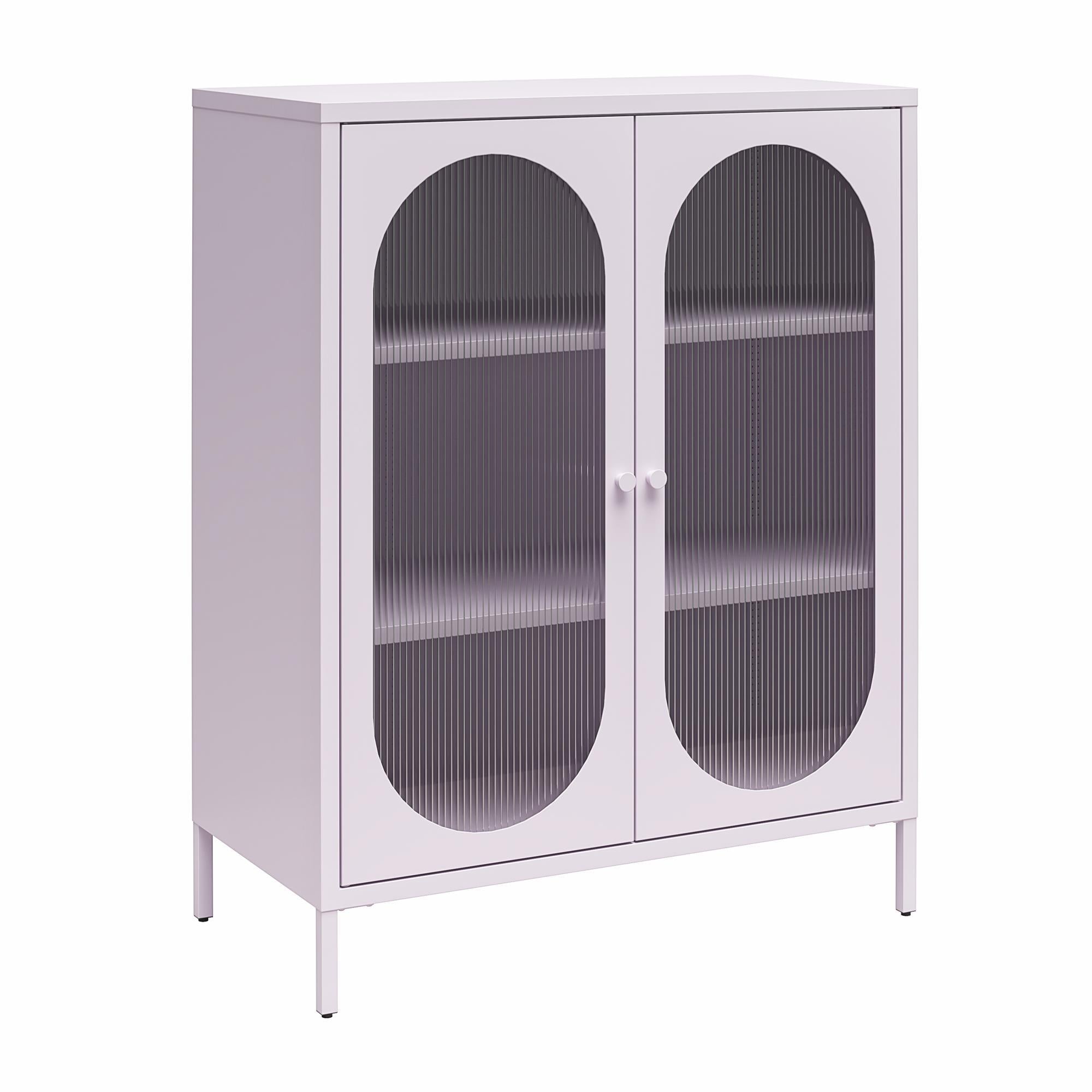Luna - 2 Door Accent Cabinet With Fluted Glass