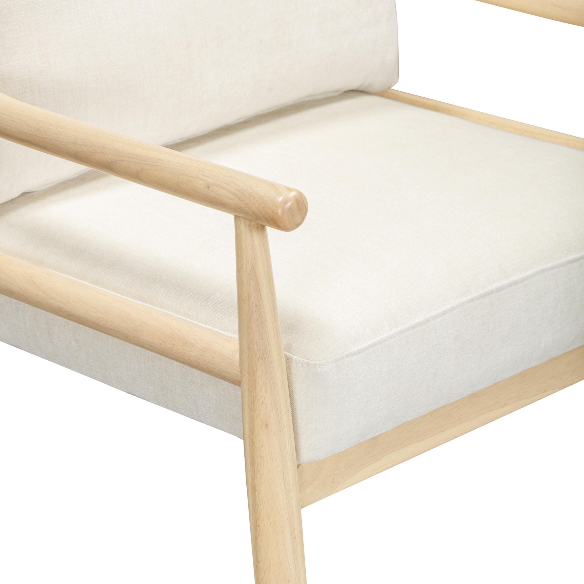 Dixie - Chenille Velvet Accent Chair - Cream