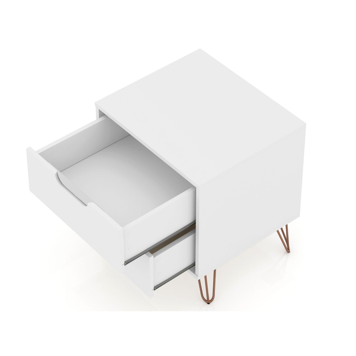 Rockefeller - Nightstand With 2 Drawers - White