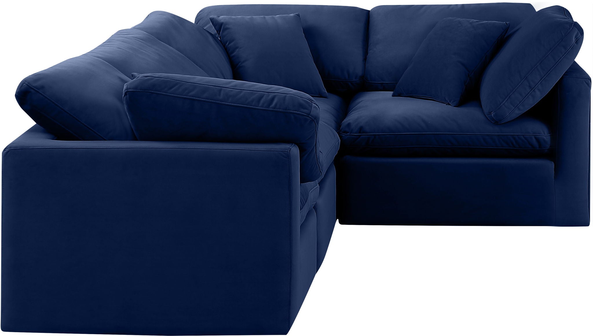 Indulge - Velvet 4 Piece Modular Corner Sectional