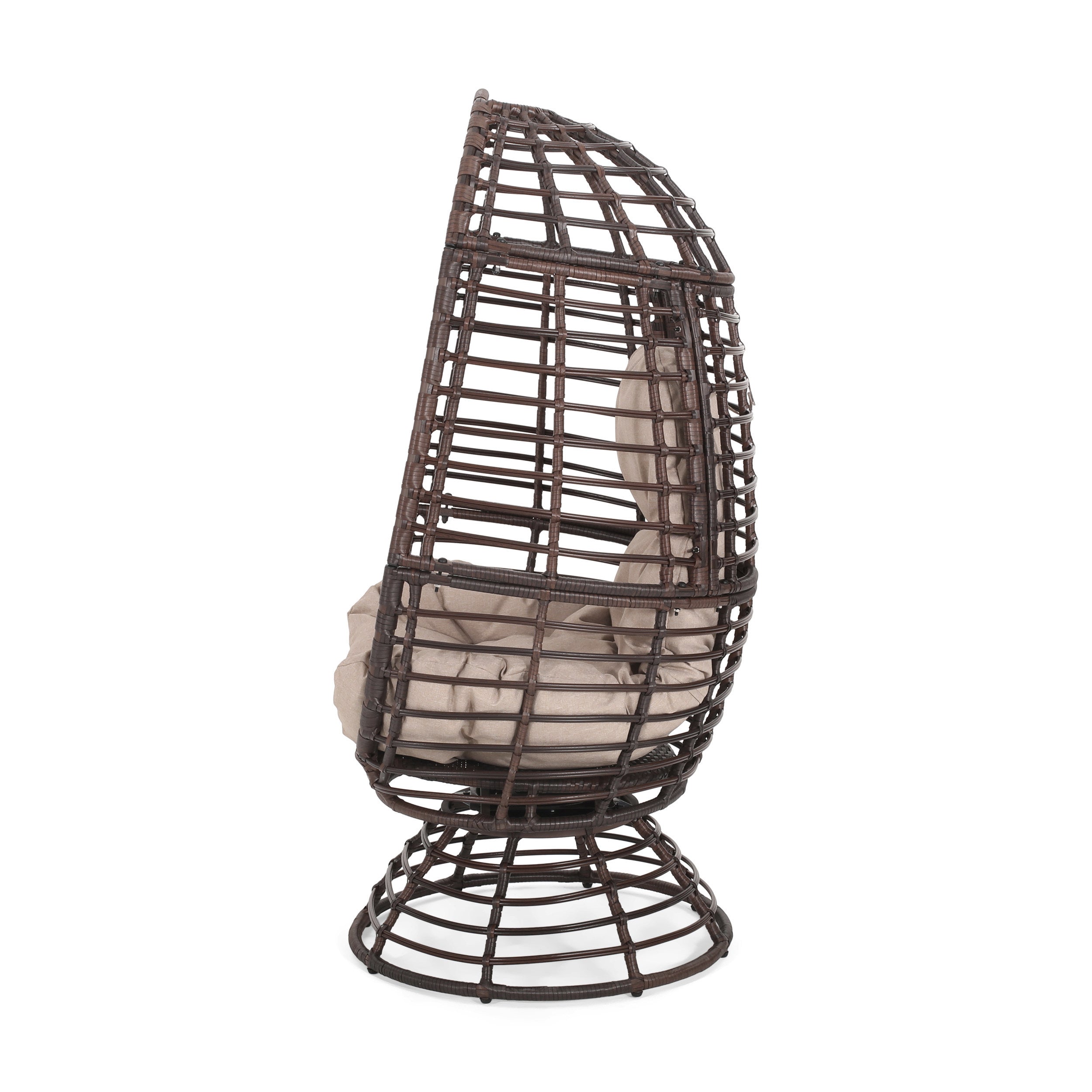 Robertson Handwoven Swivel Wicker Egg Chair