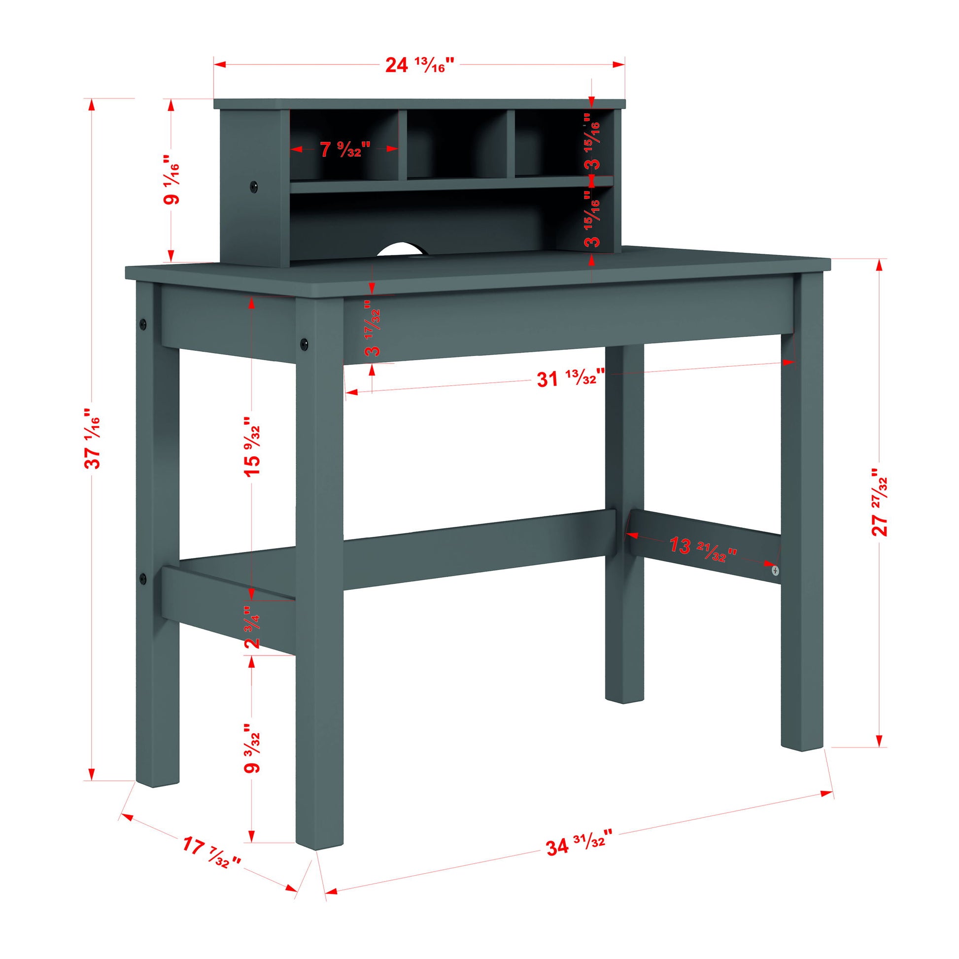 Logan - Writing Desk - Gray - Best Buy Furniture