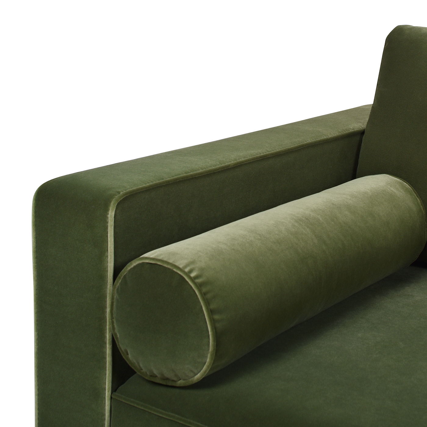 Nicholi - Mid-Century Modern Sofa - Olive Green - Best Buy Furniture