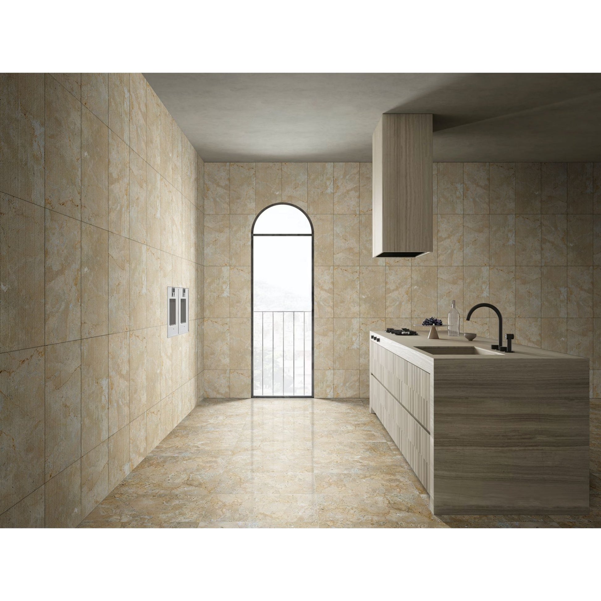 Marble For Floor And Wall Polished Marble Tile Stone (Set of 4) - Beige / Gold - Best Buy Furniture