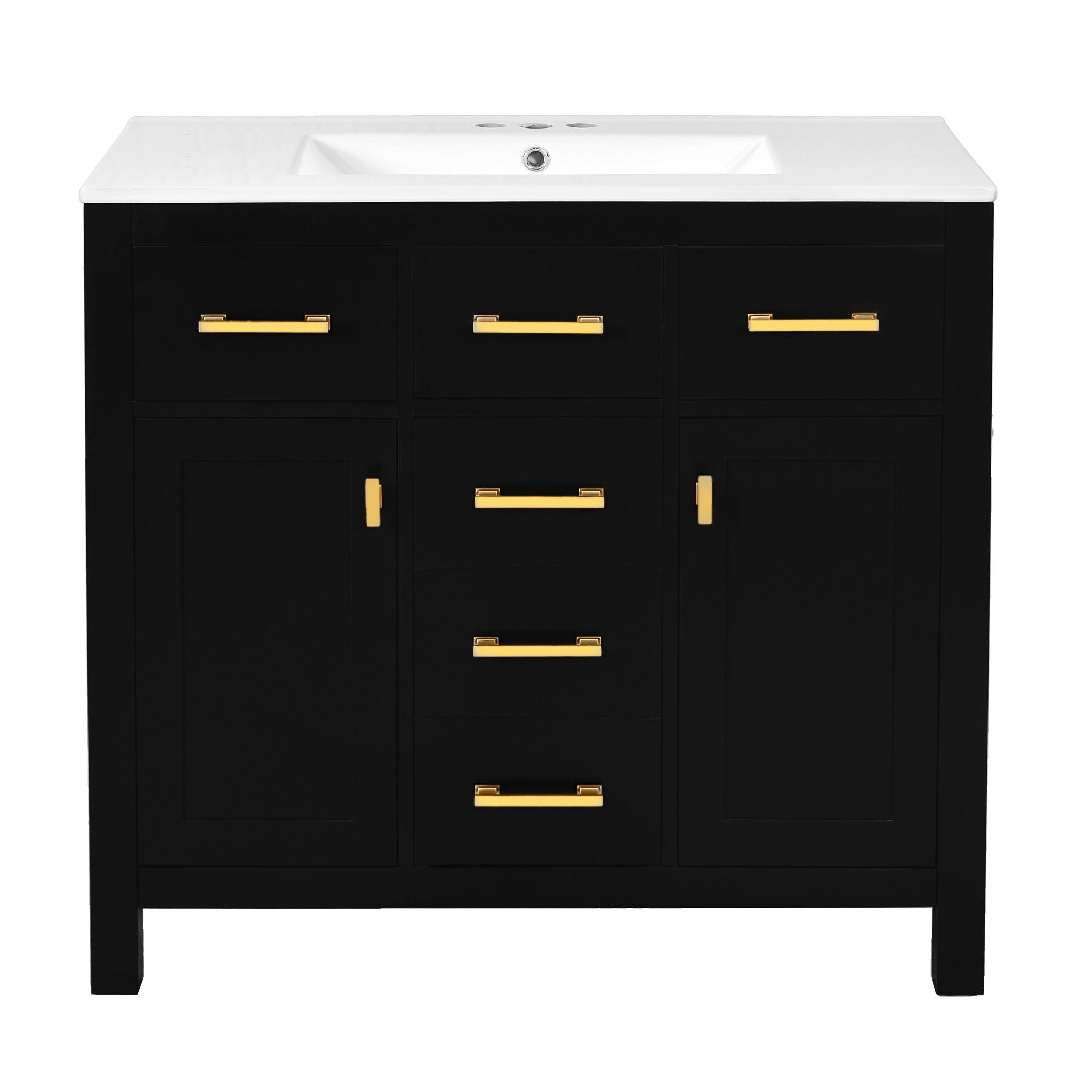 Bathroom Vanity With Sink Combo Set, Modern Bathroom Cabinet With 4 Drawers