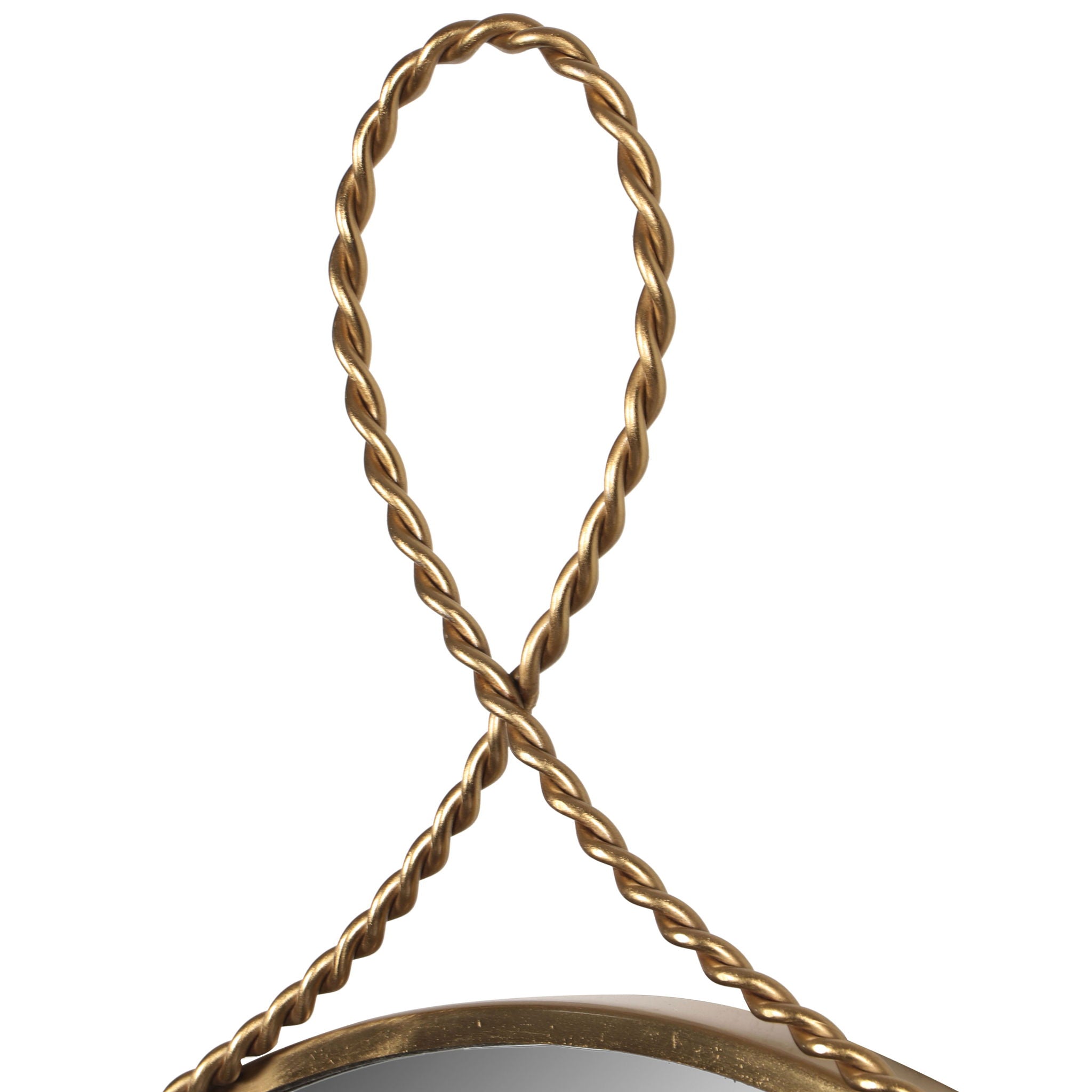 Ravina - Oval Wall Mirror - Braided Brass