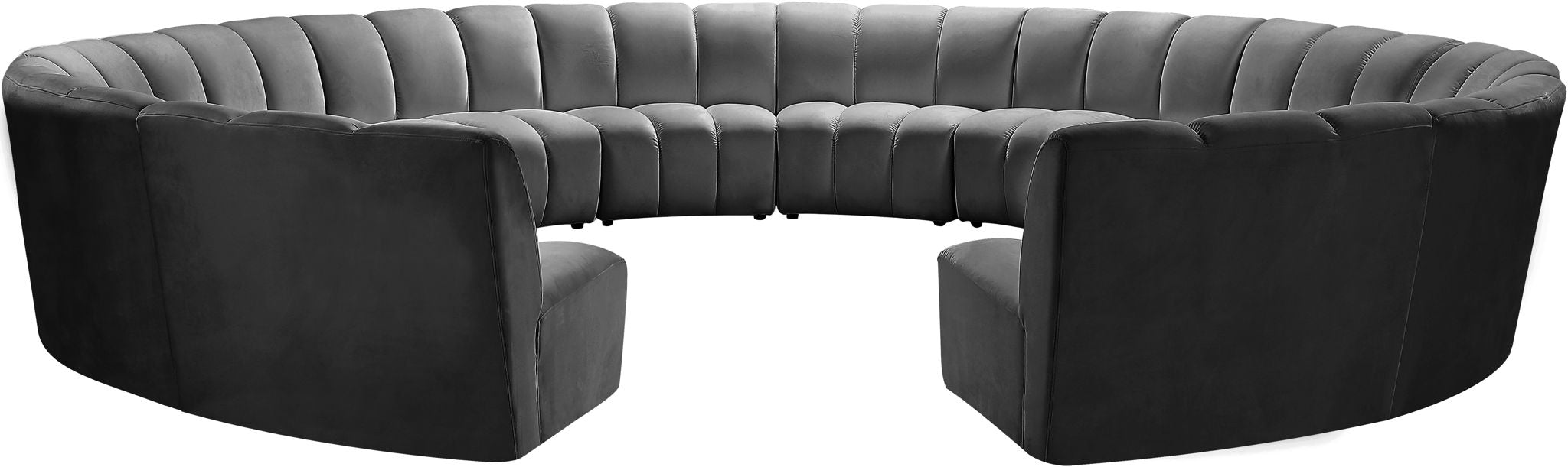 Infinity - 12 Piece Velvet Modular Sectional