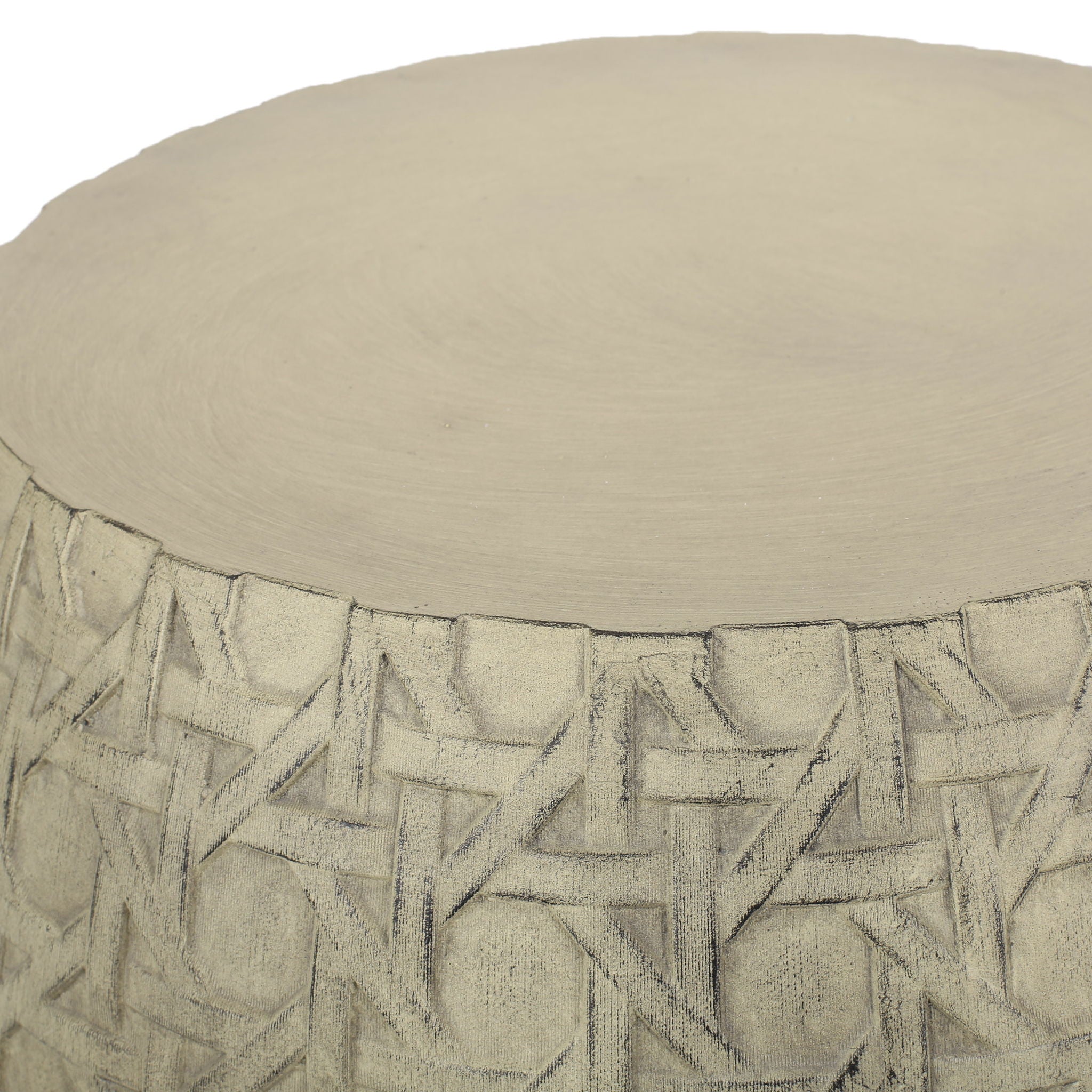 Outdoor Lightweight Concrete Side Table - Antique Yellow
