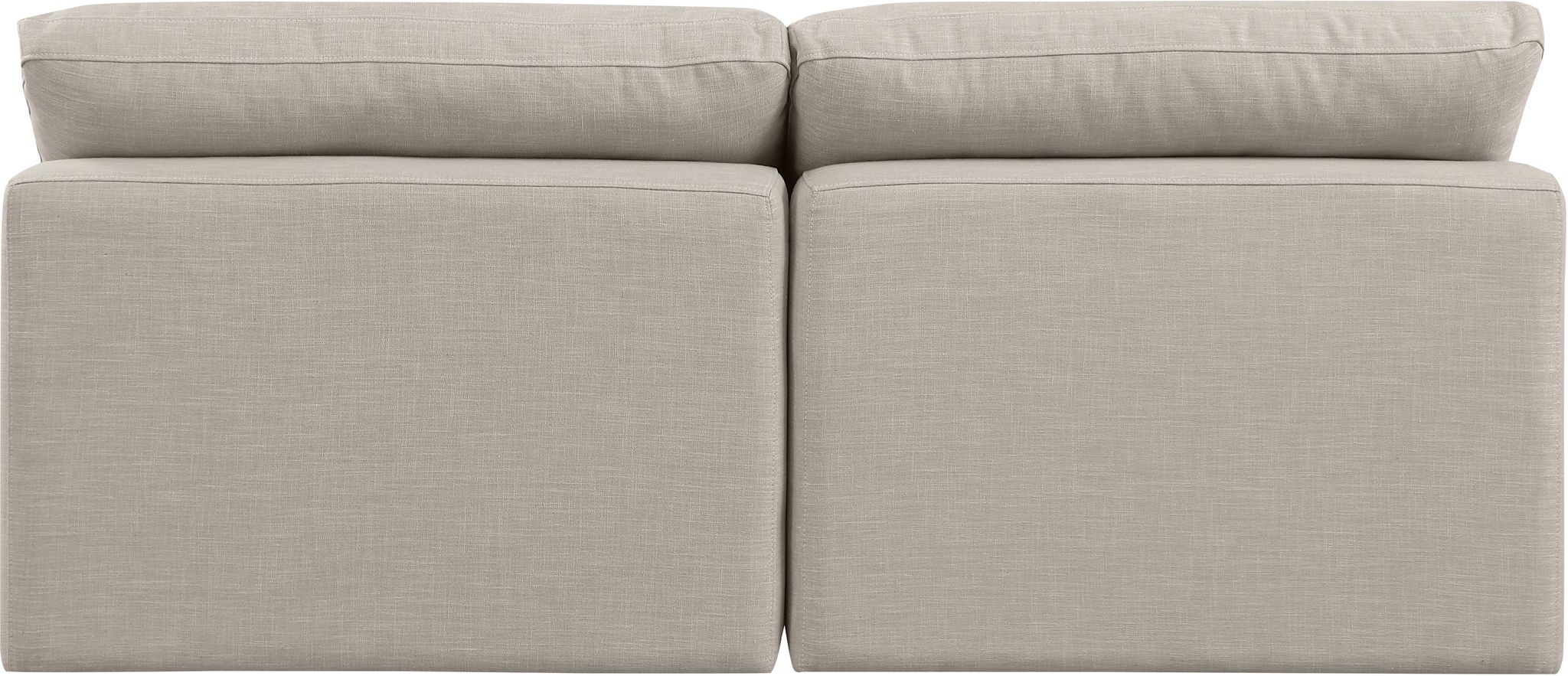 Indulge - Linen 2 Seat Modular Armless Sofa