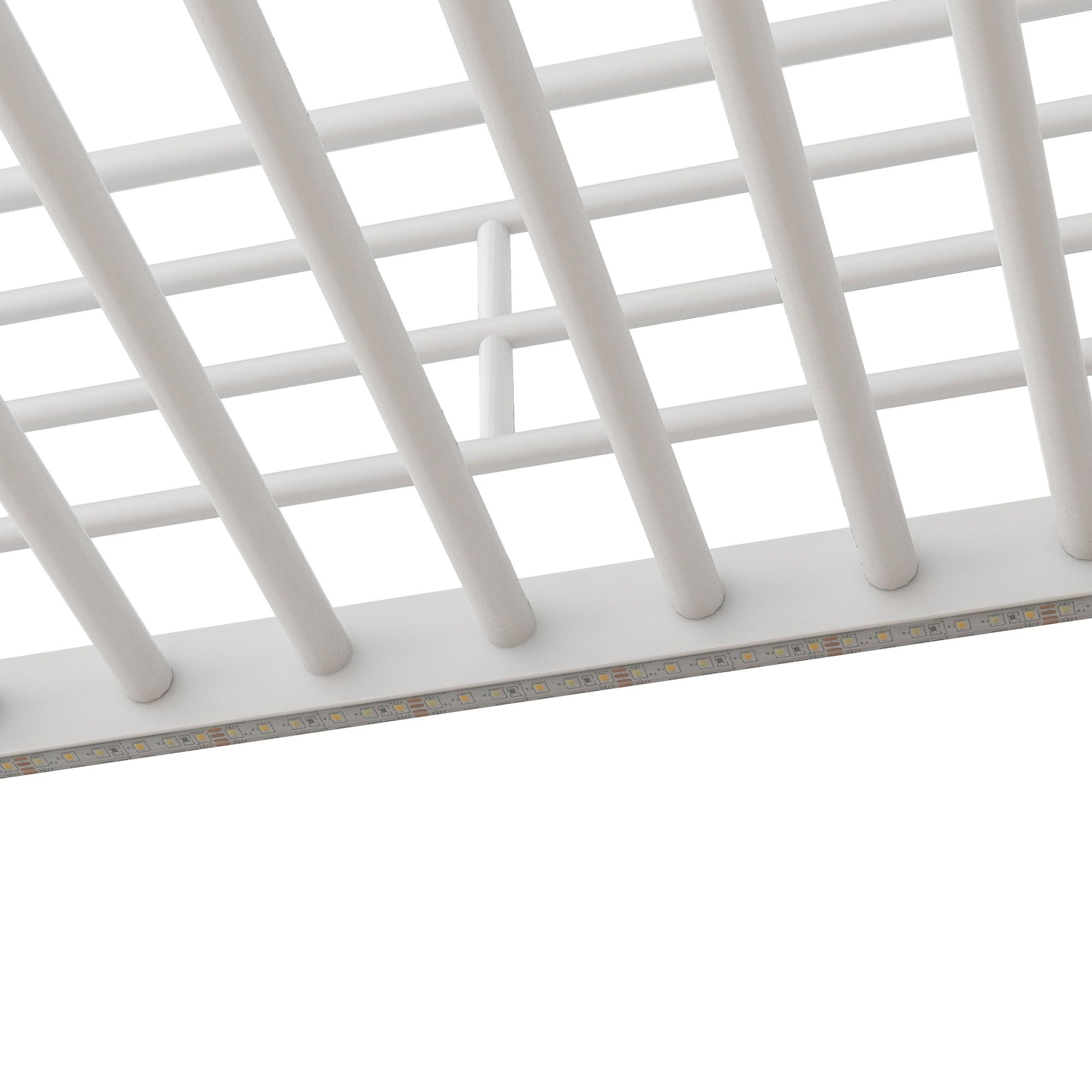 Loft Bed With Desk, Storage Staircase, Small Wardrobe And LED Light