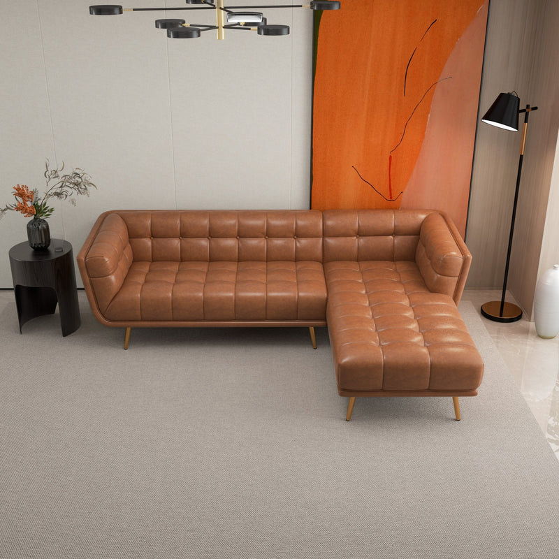 Addison - L Shape Sectional Sofa Tufted