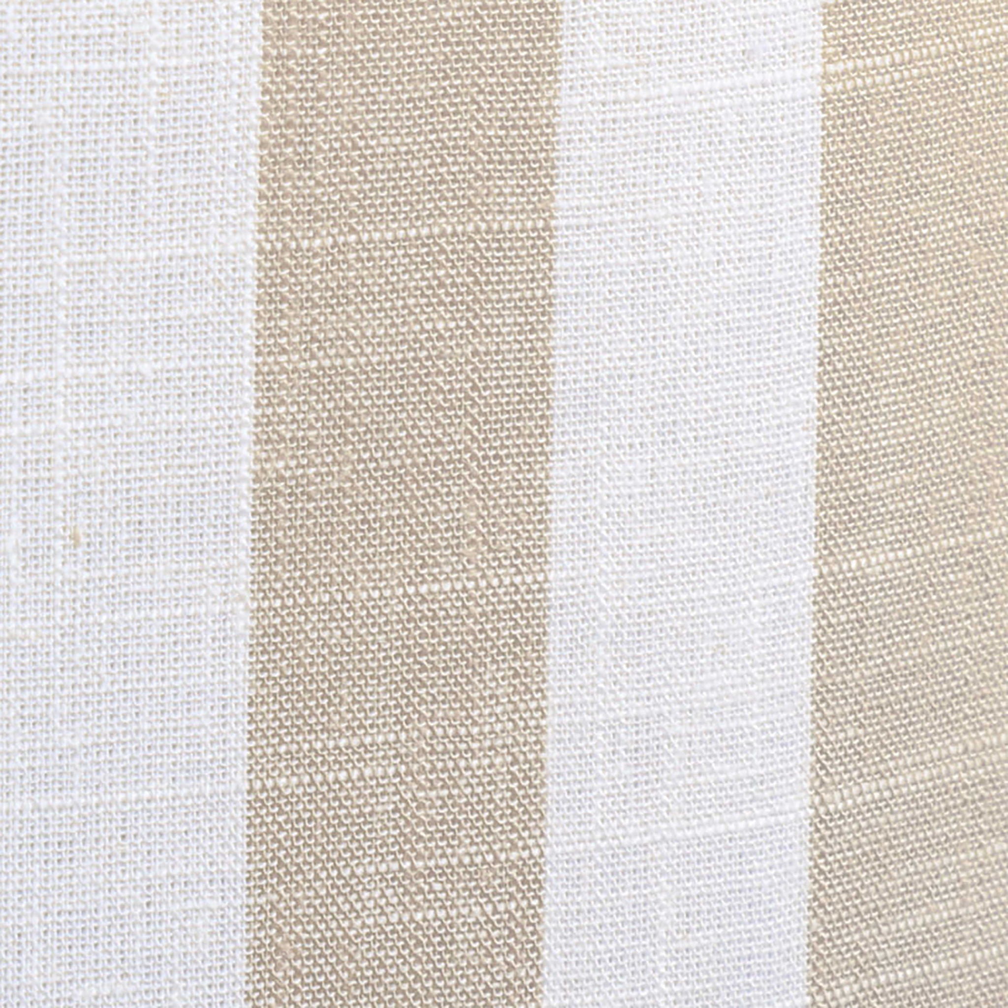 Dex - Striped Linen Ottoman