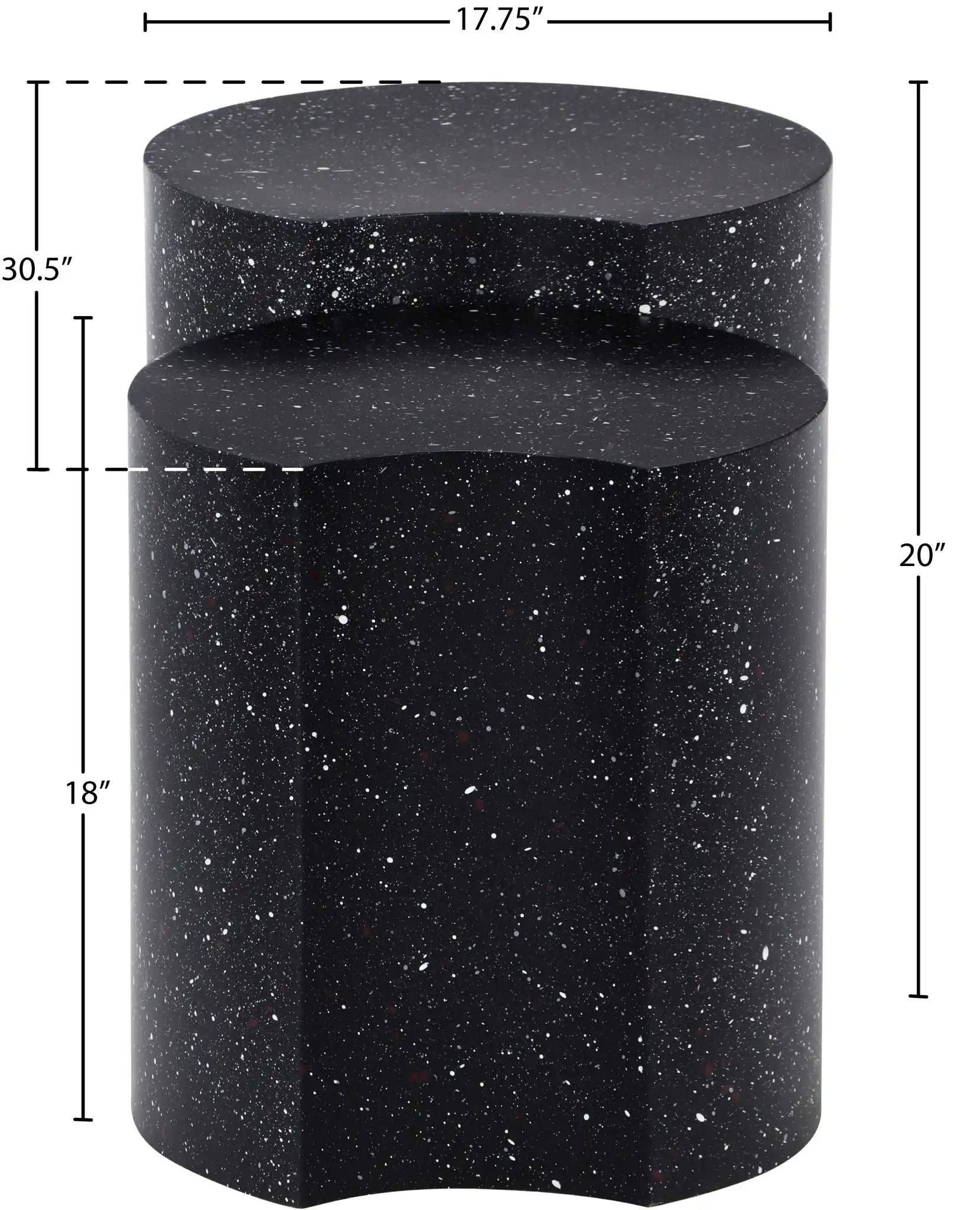 Dimple - Modular End Table - Terazzo Finish