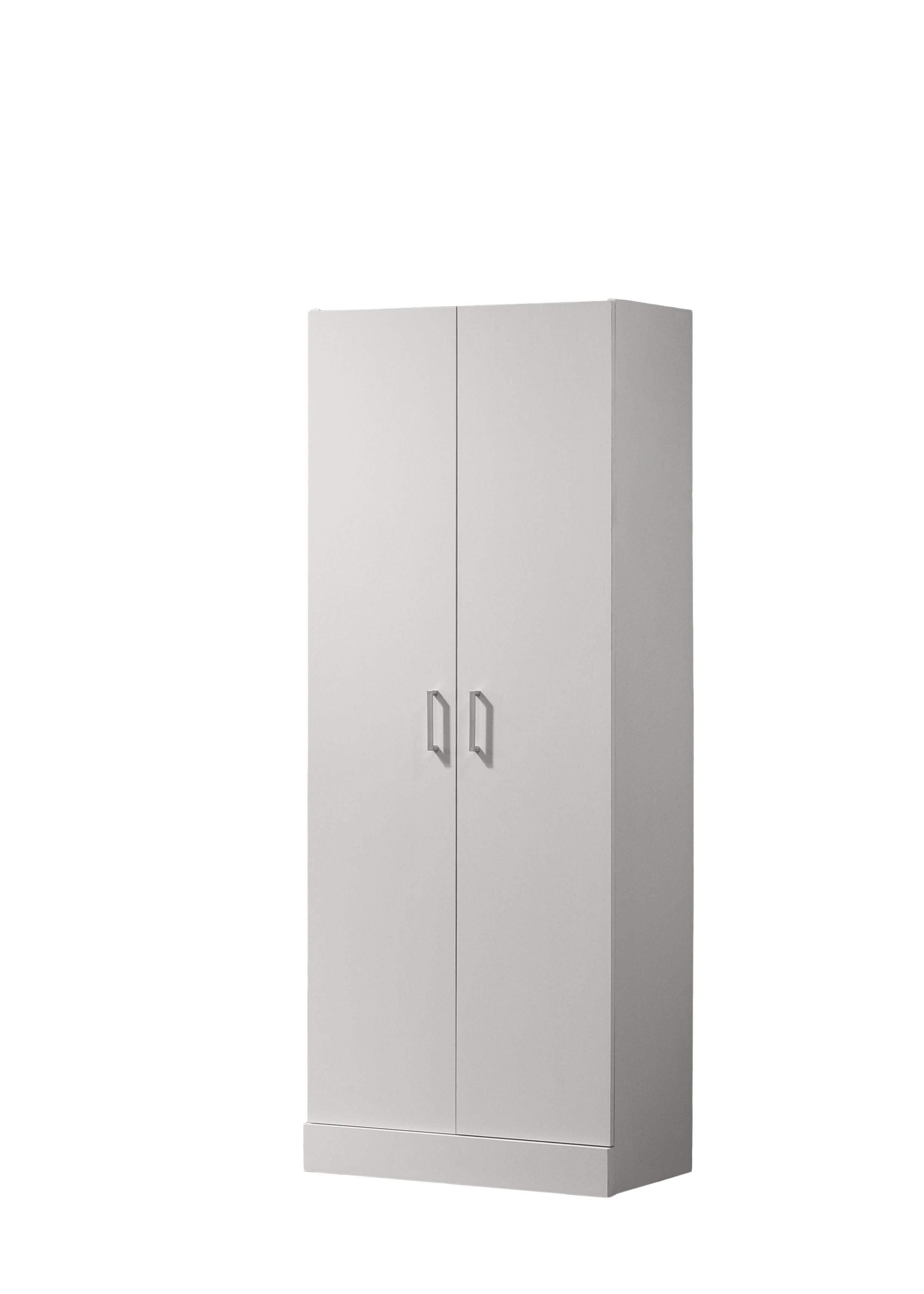 Alara - Height Simplistic Modern Double Door Storage Cabinet - White - Best Buy Furniture