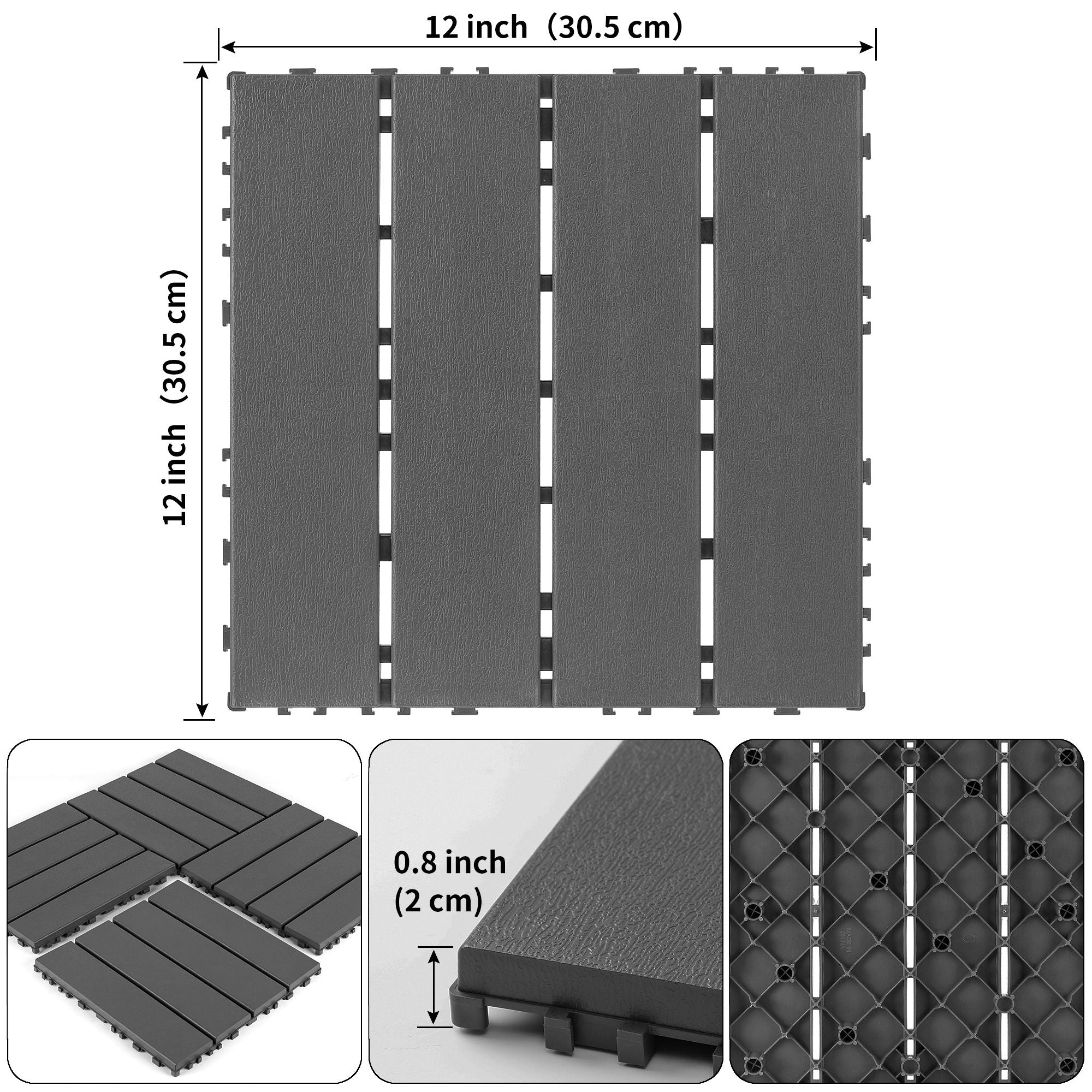 Interlocking Deck Tiles For Outdoor Patio