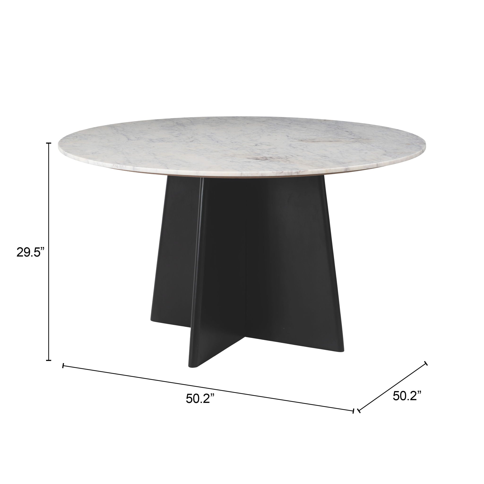 Strela - Dining Table - White & Black