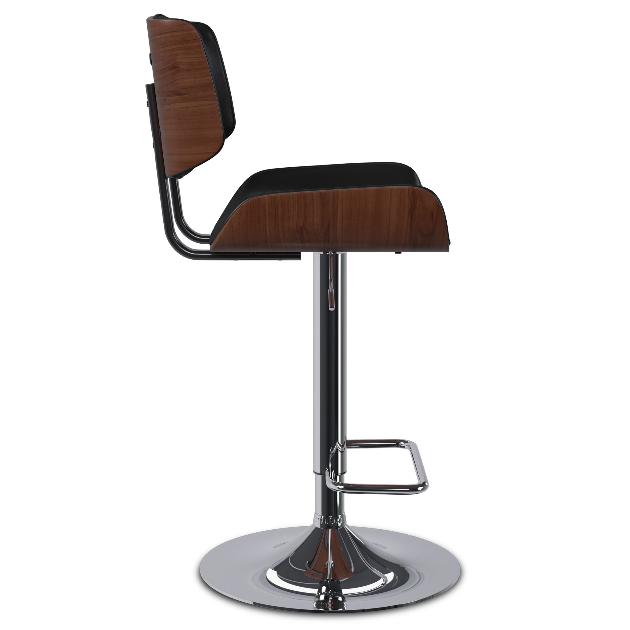 Holland - Adjustable Swivel Bar Stool - Black - Best Buy Furniture