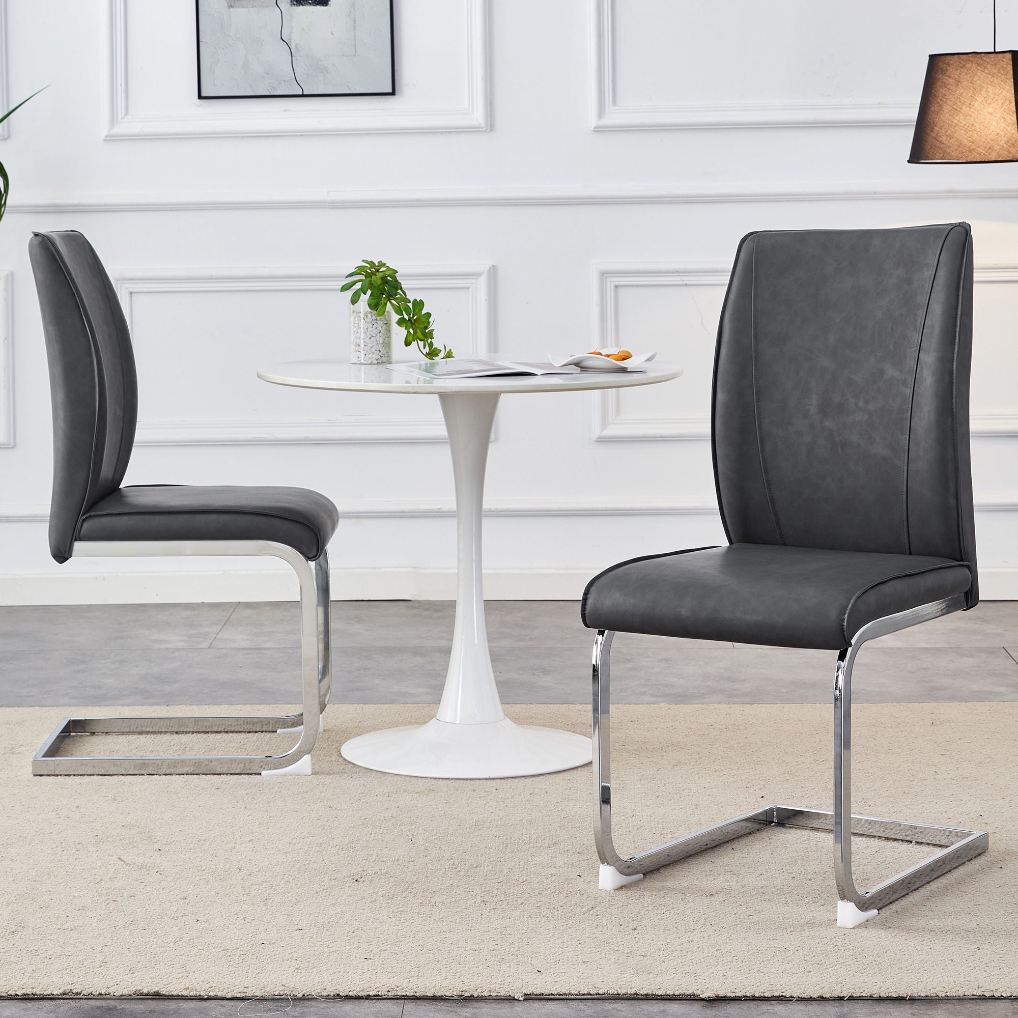 Luxury Simple Arch Chair, High Resilience With Metal Legs