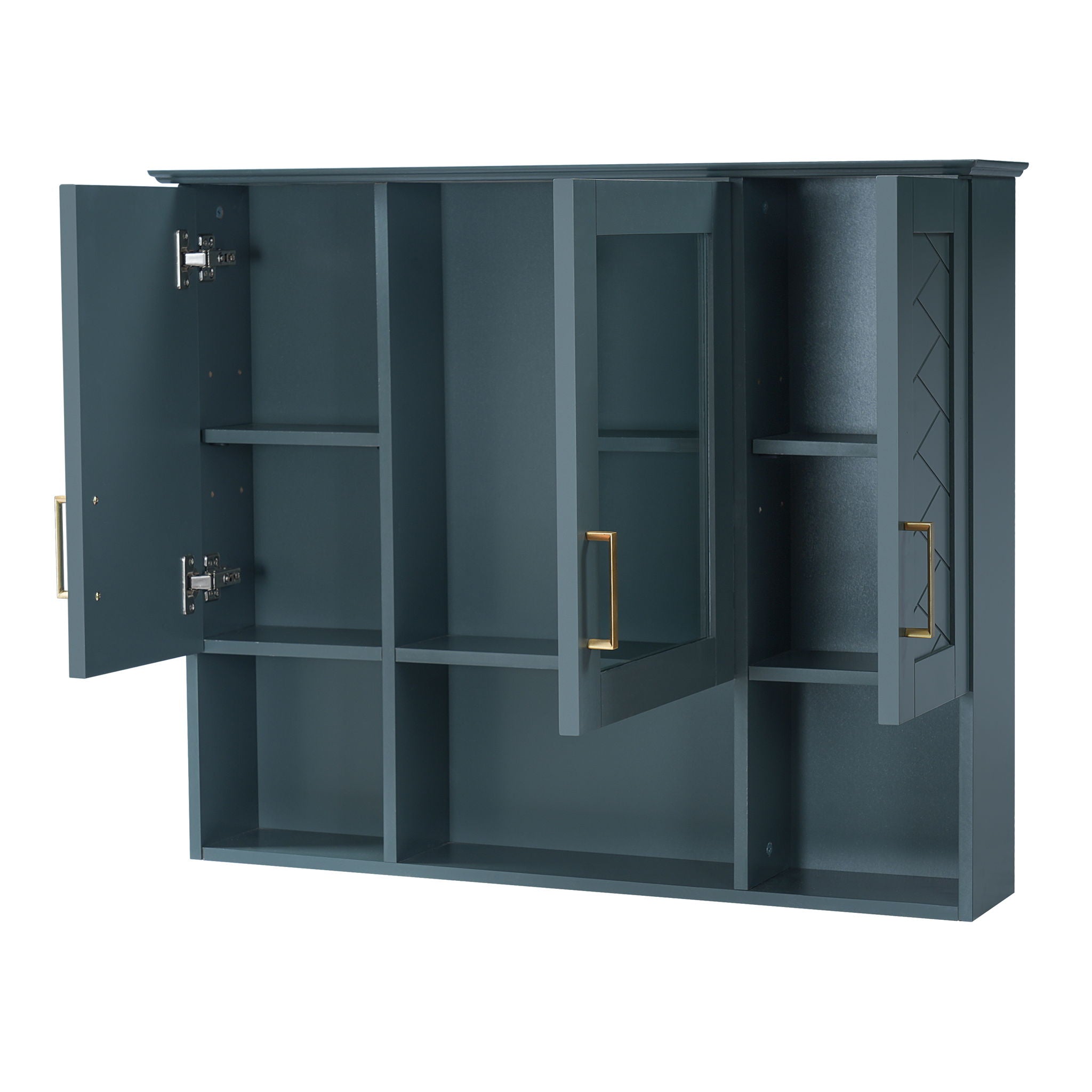 Modern Wall Mounted Medicine Cabinet With Adjustable Shelves, Soft Close Doors, High Define Mirror