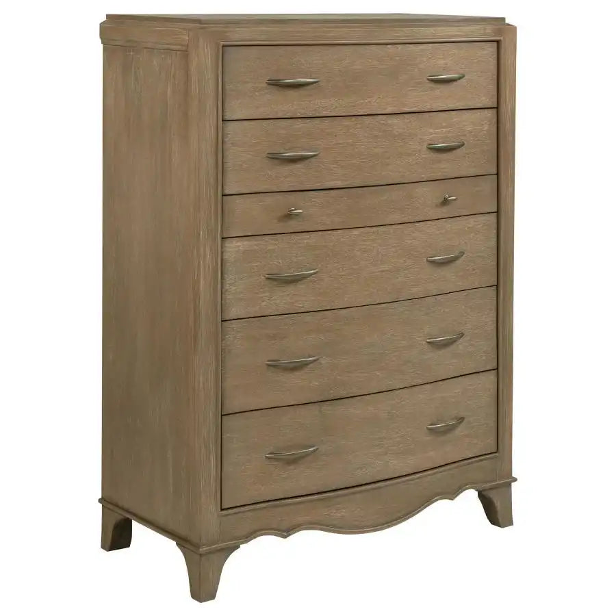 Revello - 6-Drawer Bedroom Chest Of Drawers - Washed Mango - Best Buy Furniture