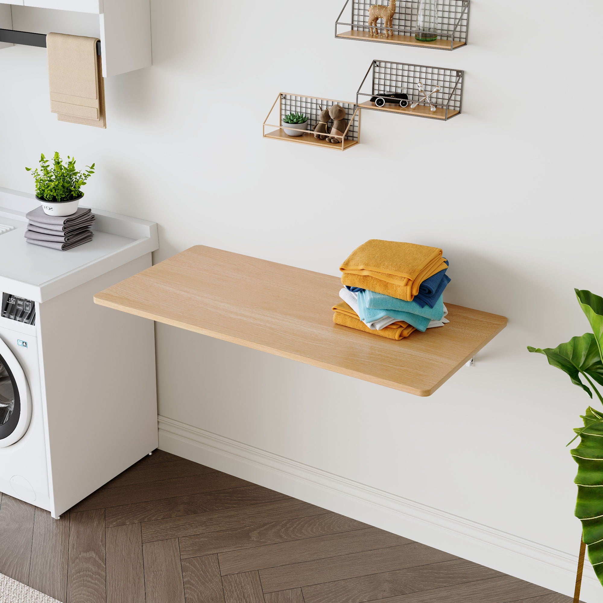 Folding Table Wall Mounted Folding Table For Small Spaces, Fold Down Desk, Workbench
