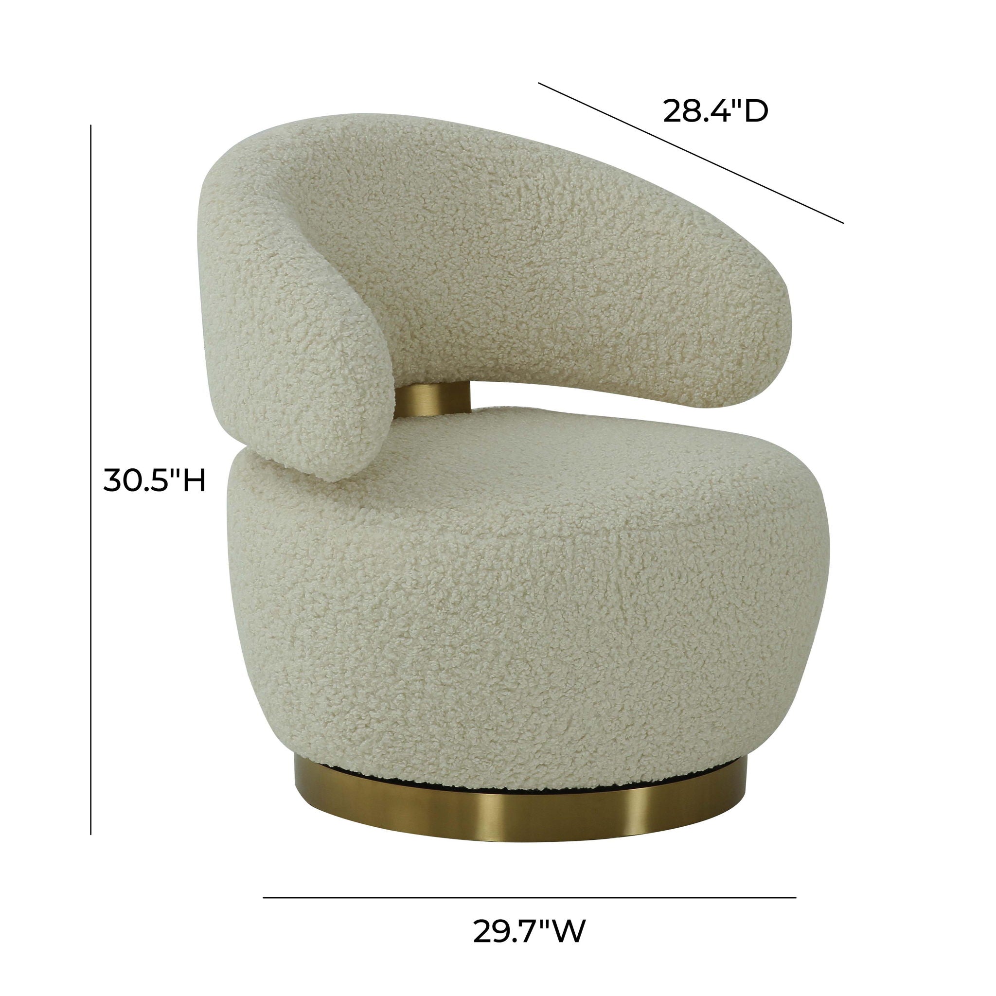 Austin - Faux Shearling Chair - Beige