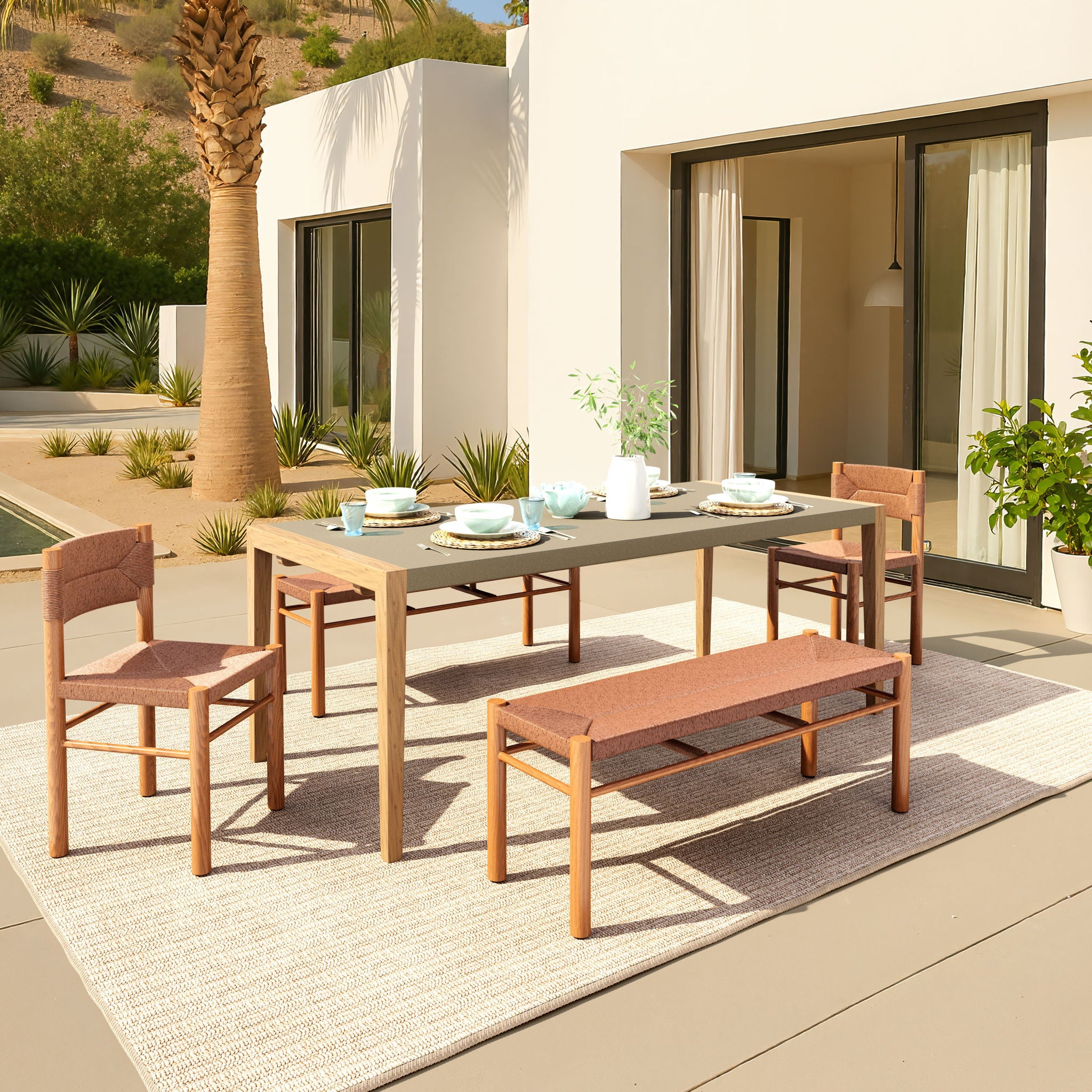 Kata - Outdoor Dining Table - Gray