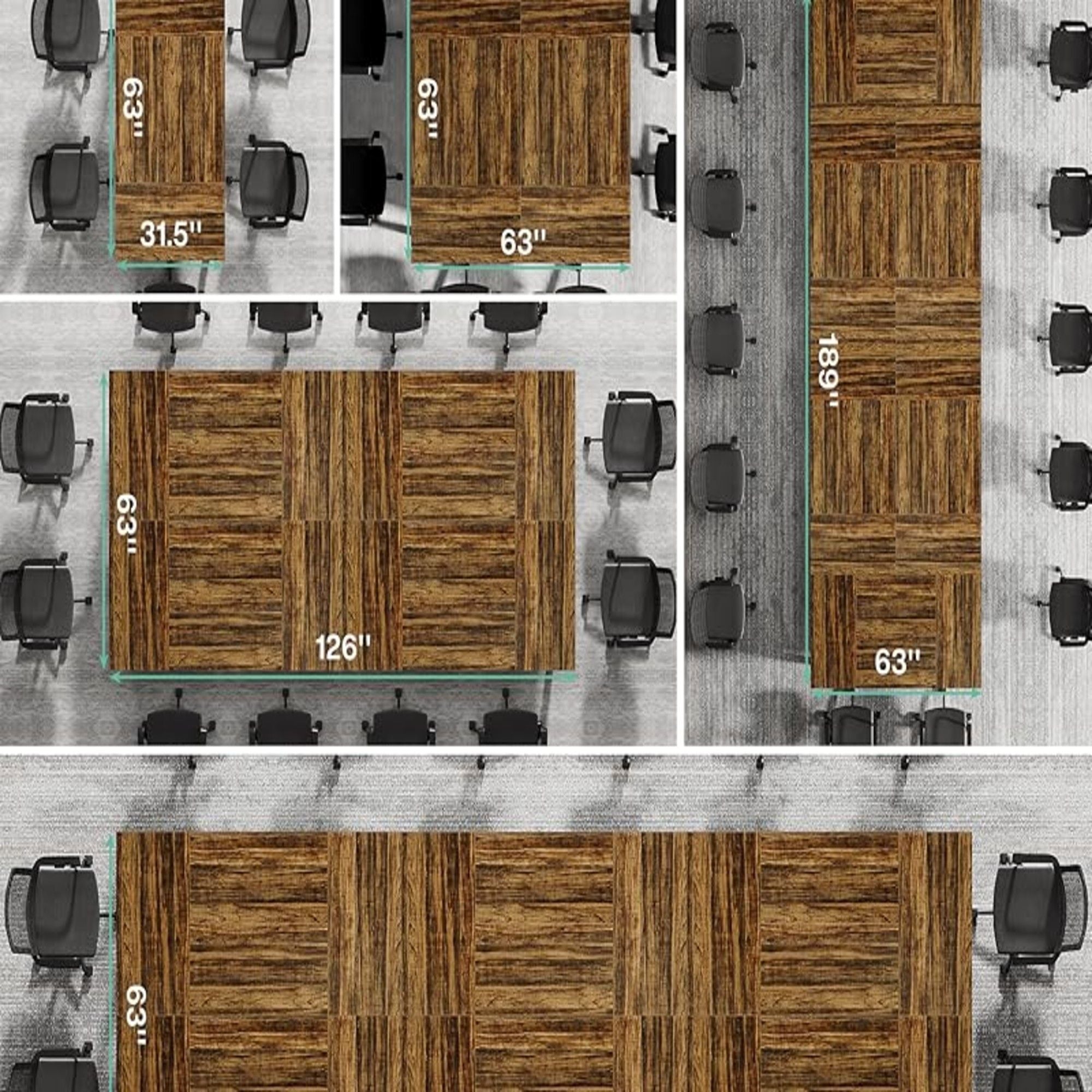 Executive Office Desk, Computer Table With Thick Top - Brown / Black