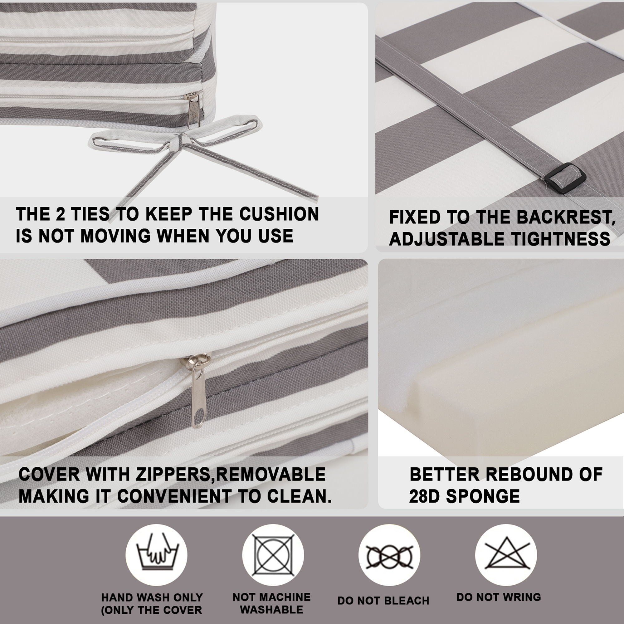 Outdoor Lounge Chair Cushion Replacement Patio Funiture Seat Cushion Chaise Lounge Cushion