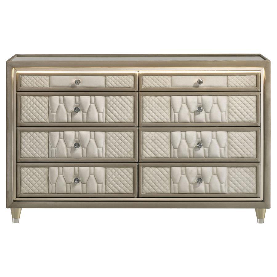 Lorient - 8-Drawer LED Bedroom Dresser Cabinet