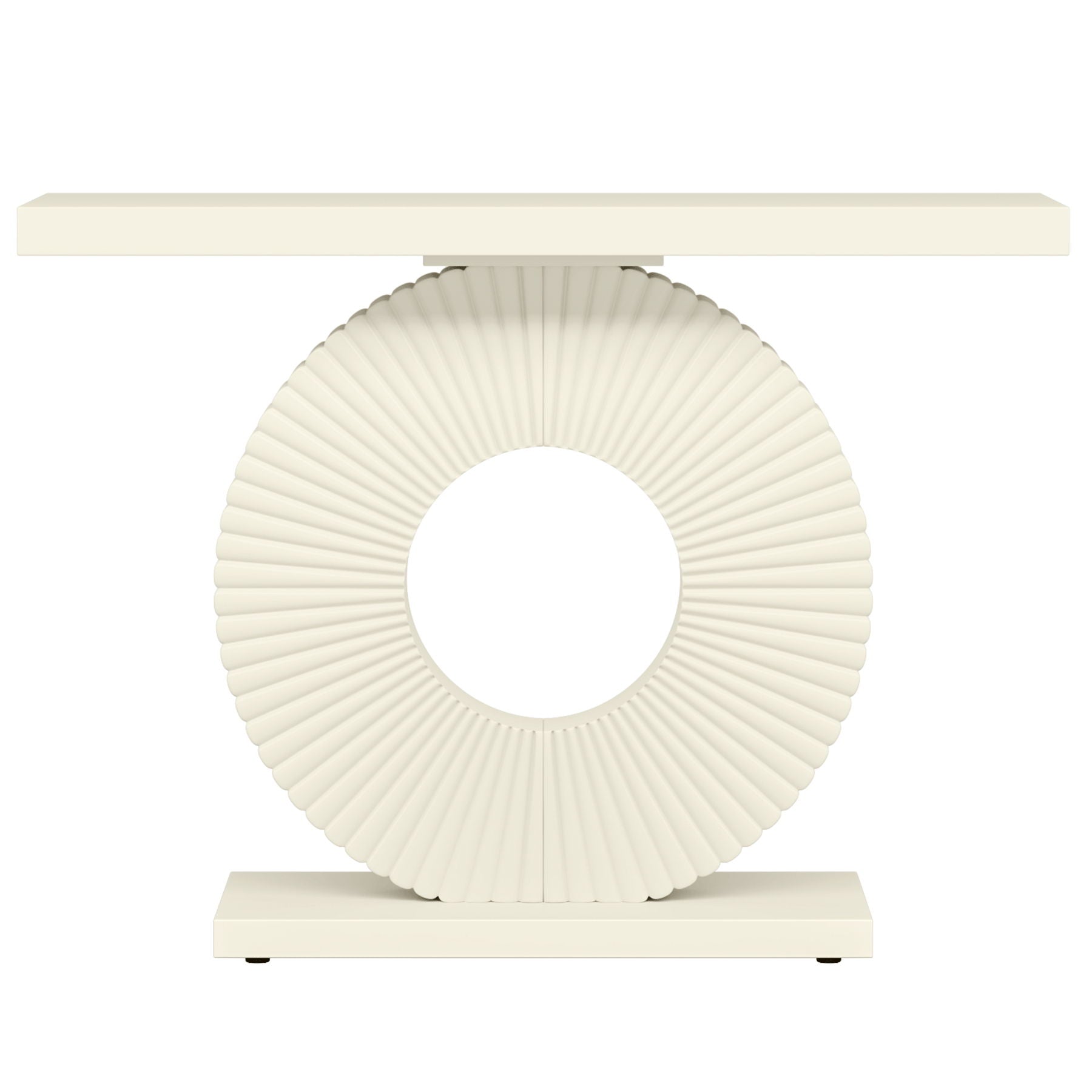 Modern Console Table With Sculptural Geometric Base