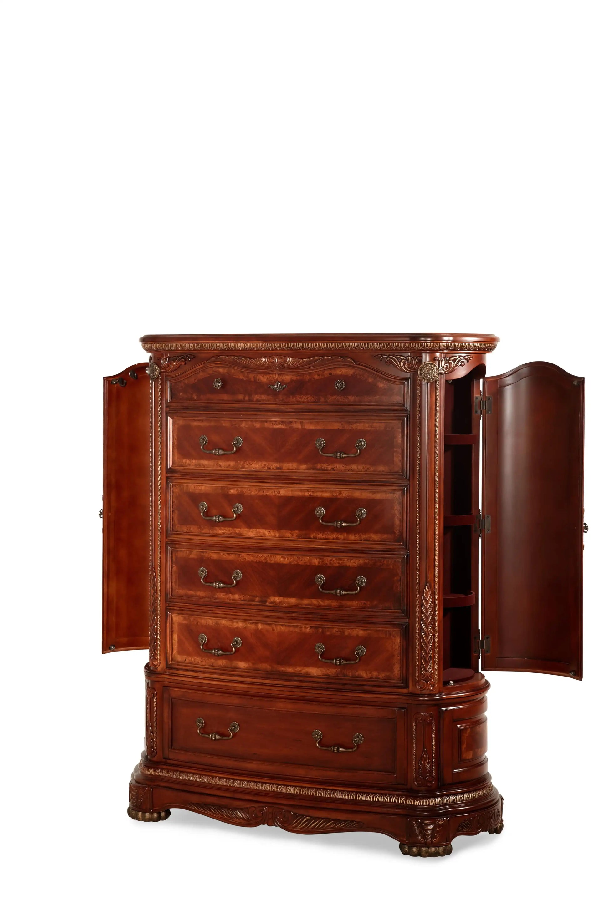Cortina - 6-Drawer Chest - Honey Walnut - Best Buy Furniture