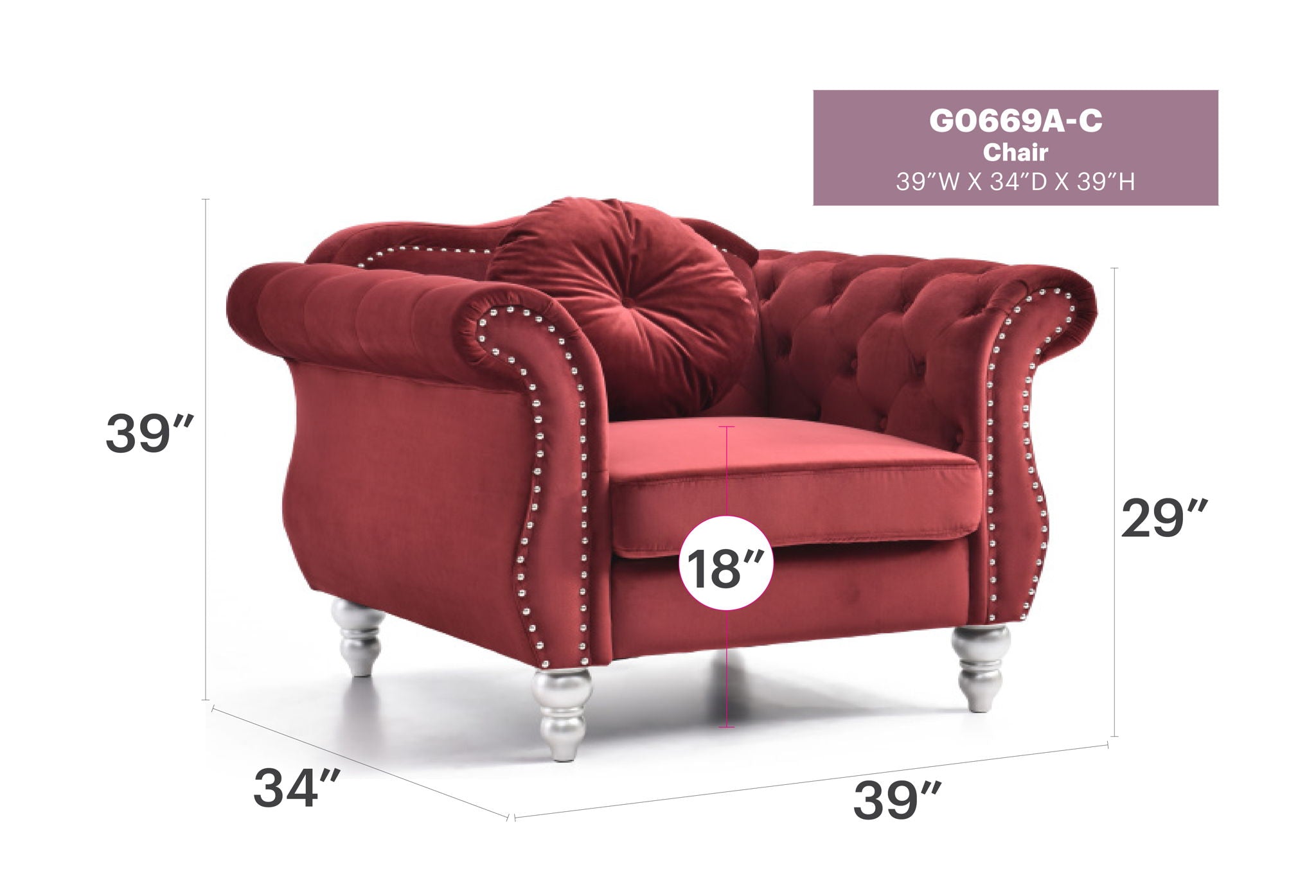 Chic Transitional Flared Arm Chair - Best Buy Furniture