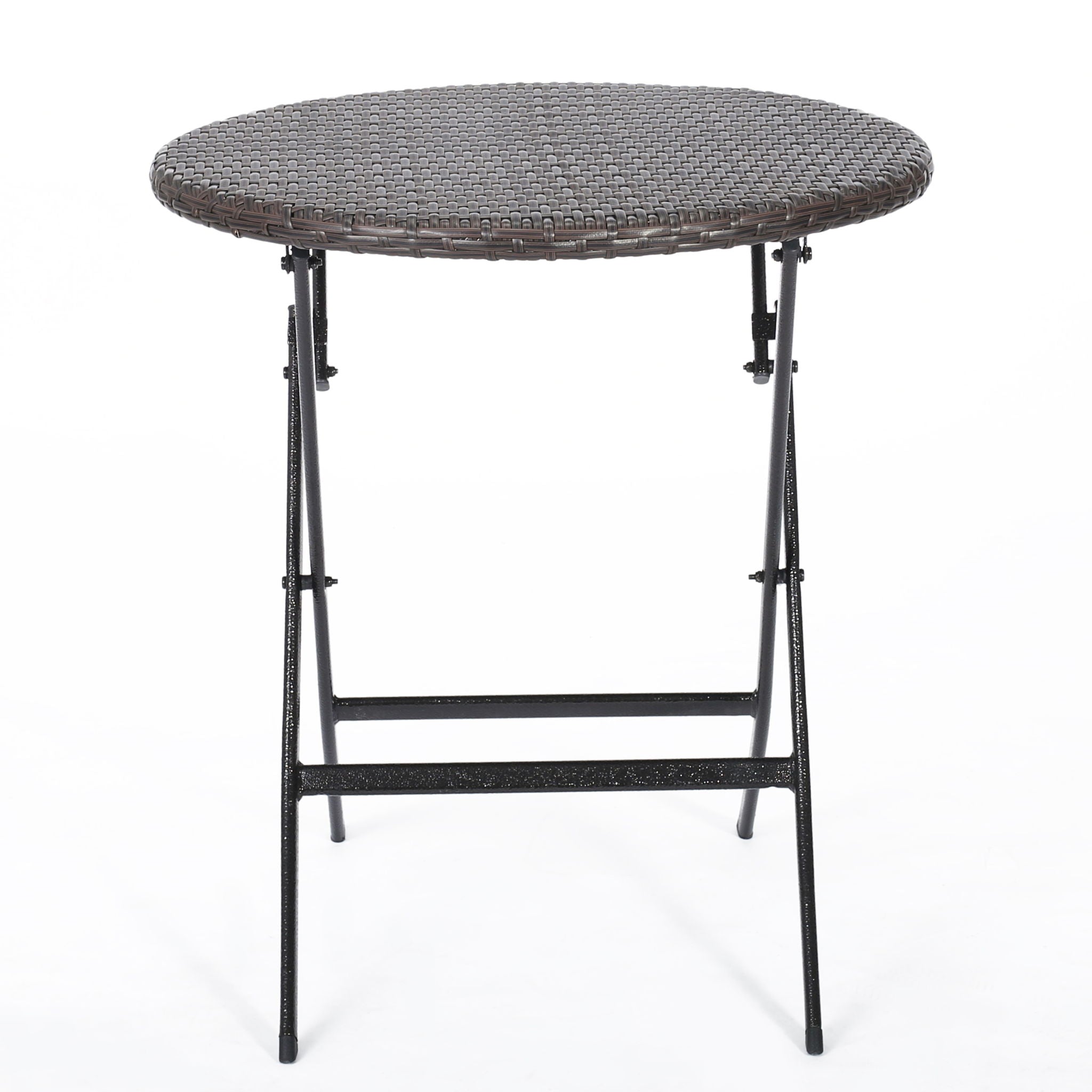 3 Piece Bistro Set With Water Resistant Cushions And 2 Chairs - Brown Multi