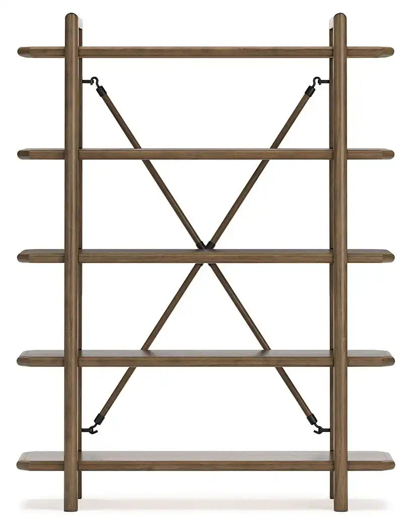 Roanhowe - Bookcase - Brown - Best Buy Furniture
