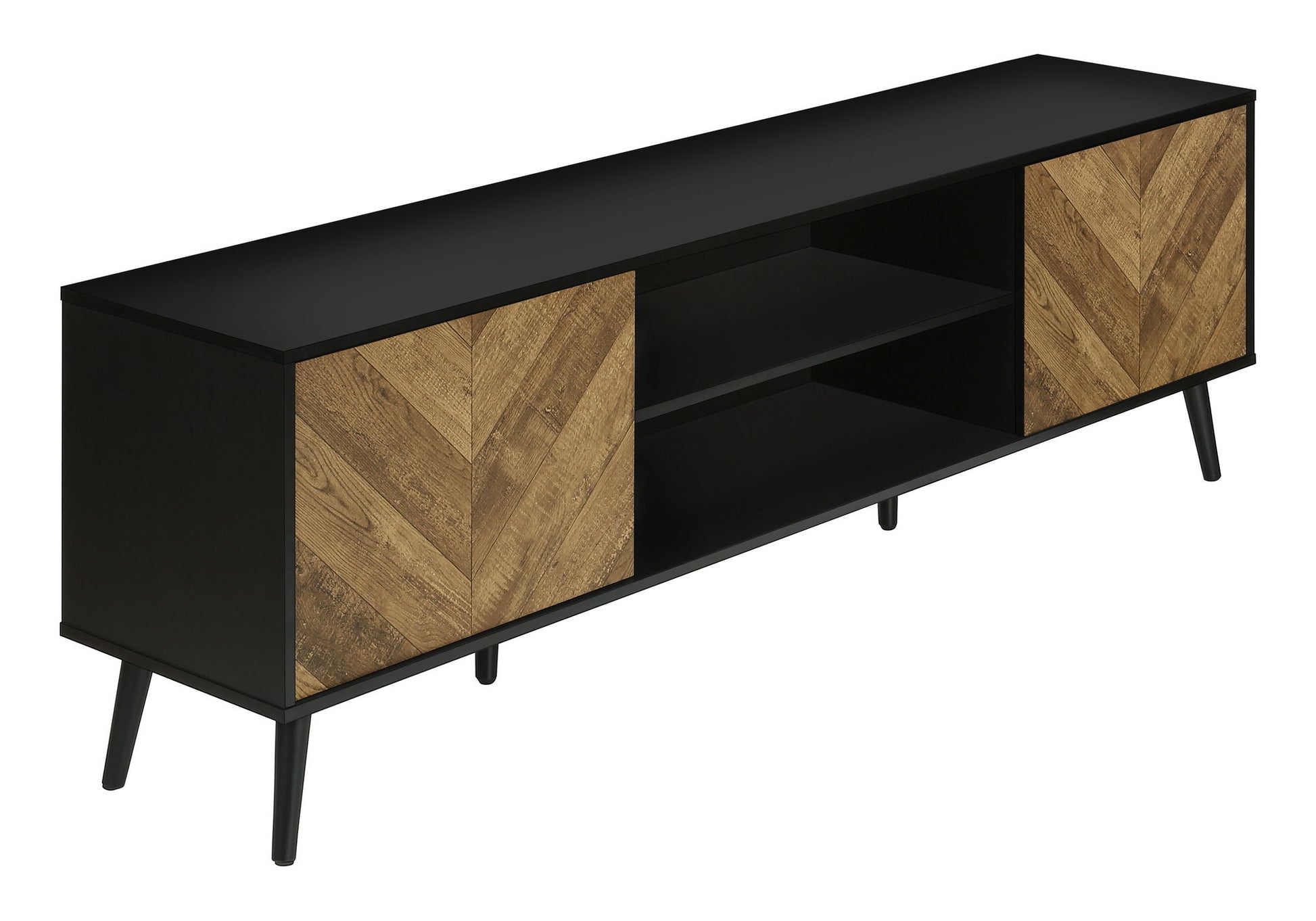 TV Stand, Console, Media Entertainment Center, Storage Cabinet, Modern Design - Black - Best Buy Furniture