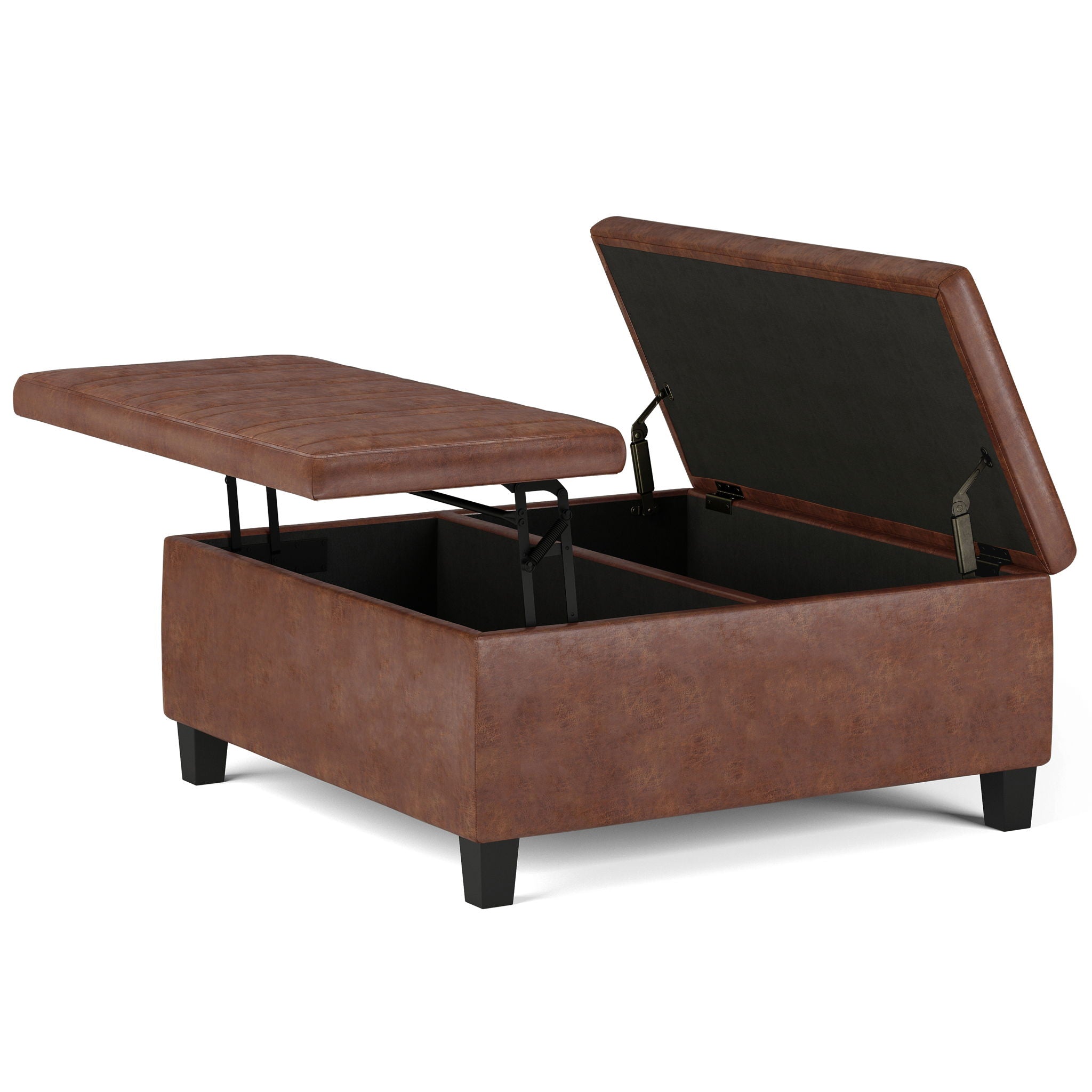 Ellis - Coffee Table Storage Ottoman Contemporary Design - Best Buy Furniture