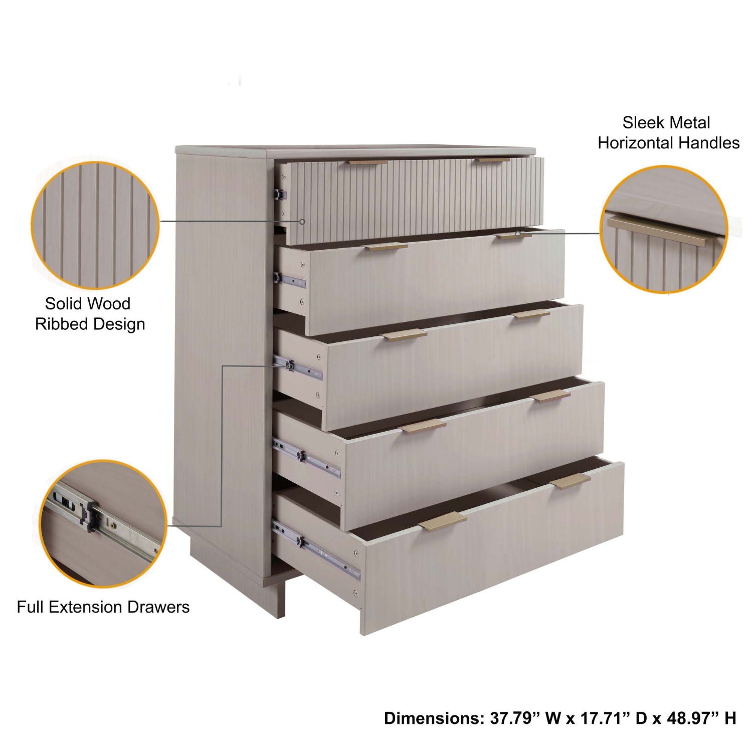 Granville - Chest With 5 Drawers