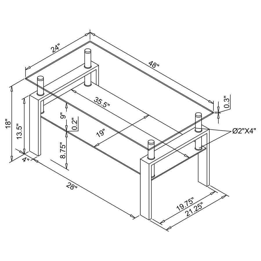 Dyer - Rectangular Coffee Table Set