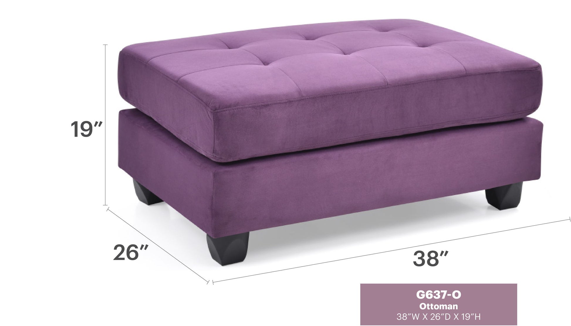 Chic Contemporary Ottoman - Best Buy Furniture