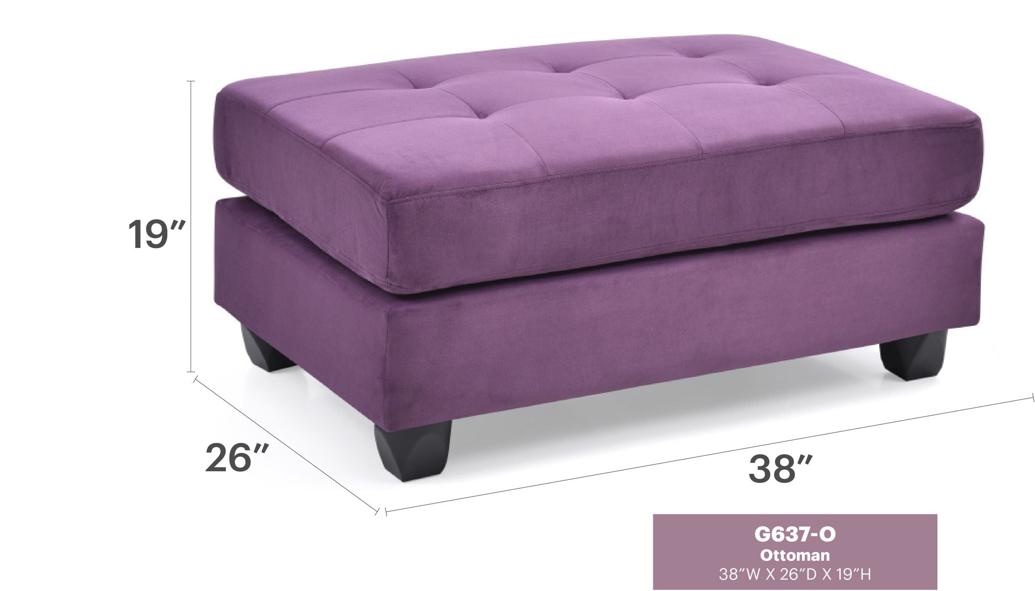 Chic Contemporary Ottoman - Best Buy Furniture