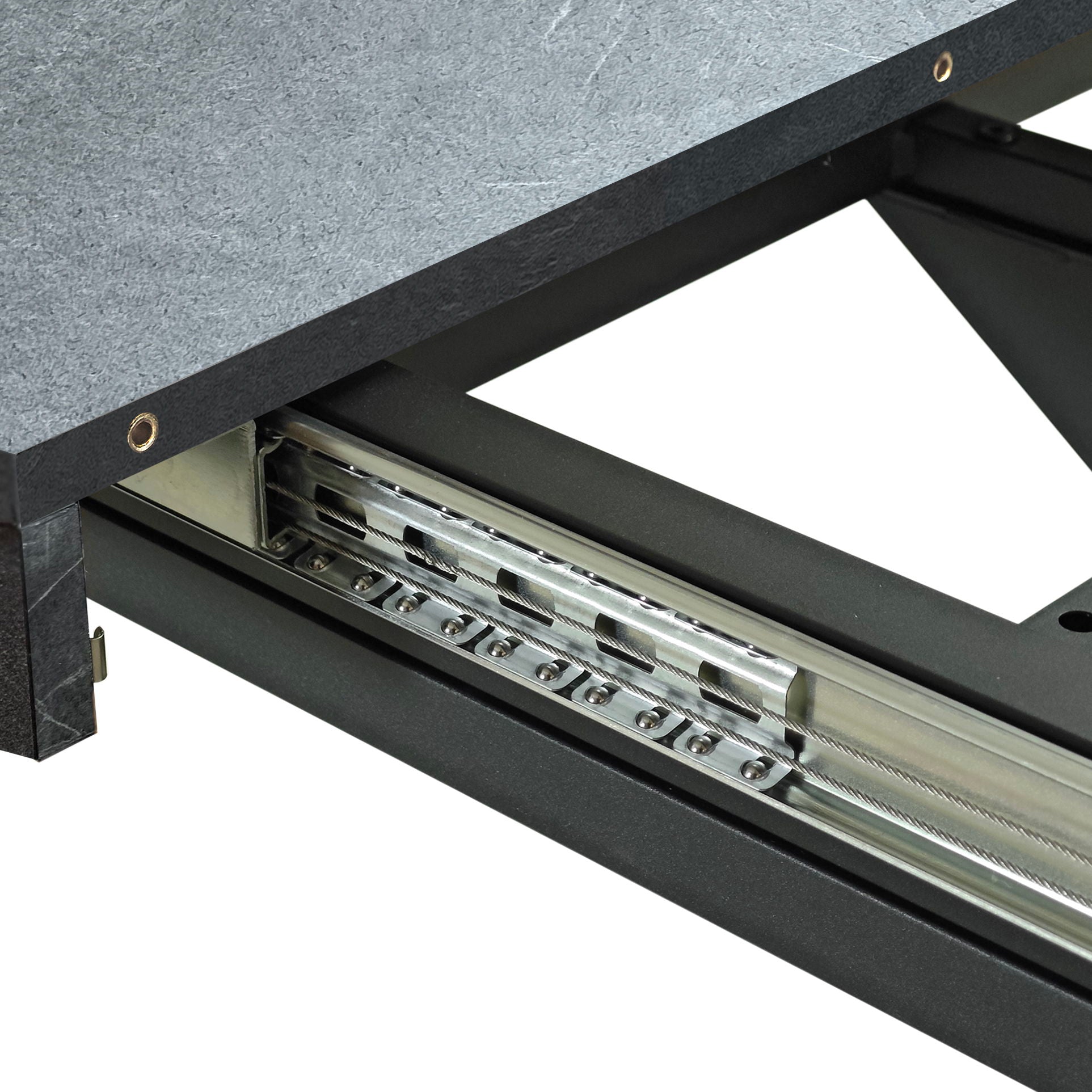 Rectangular Stretch Dining Table With 4 Chairs - Black / Gray