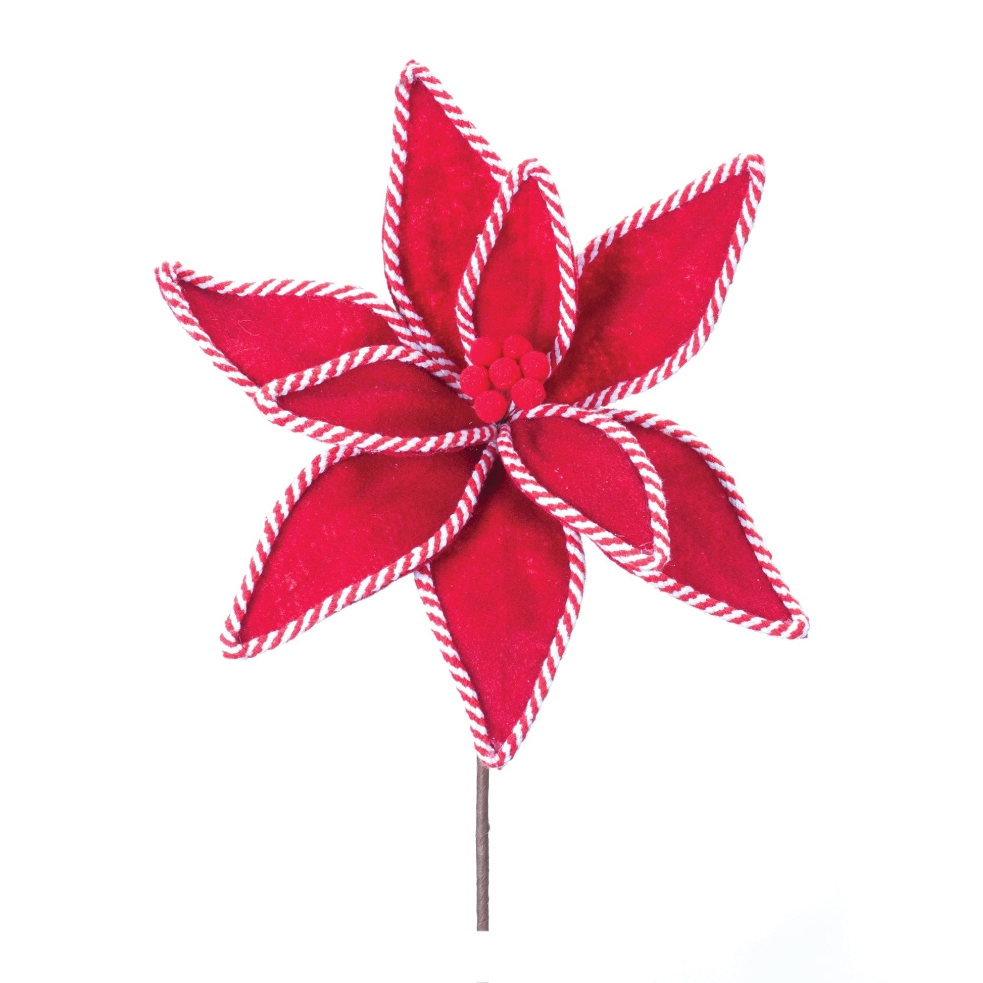 Candy-Cane-Poinsettia-Stem-(Set-of-6)-Christmas-Decor