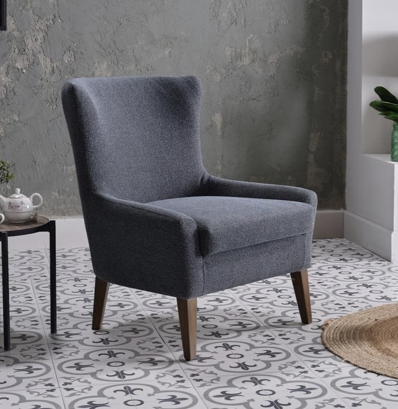 Close-up of the Canyon Accent Chair's ultra-sleek low-profile arms, enhancing its modern aesthetic.